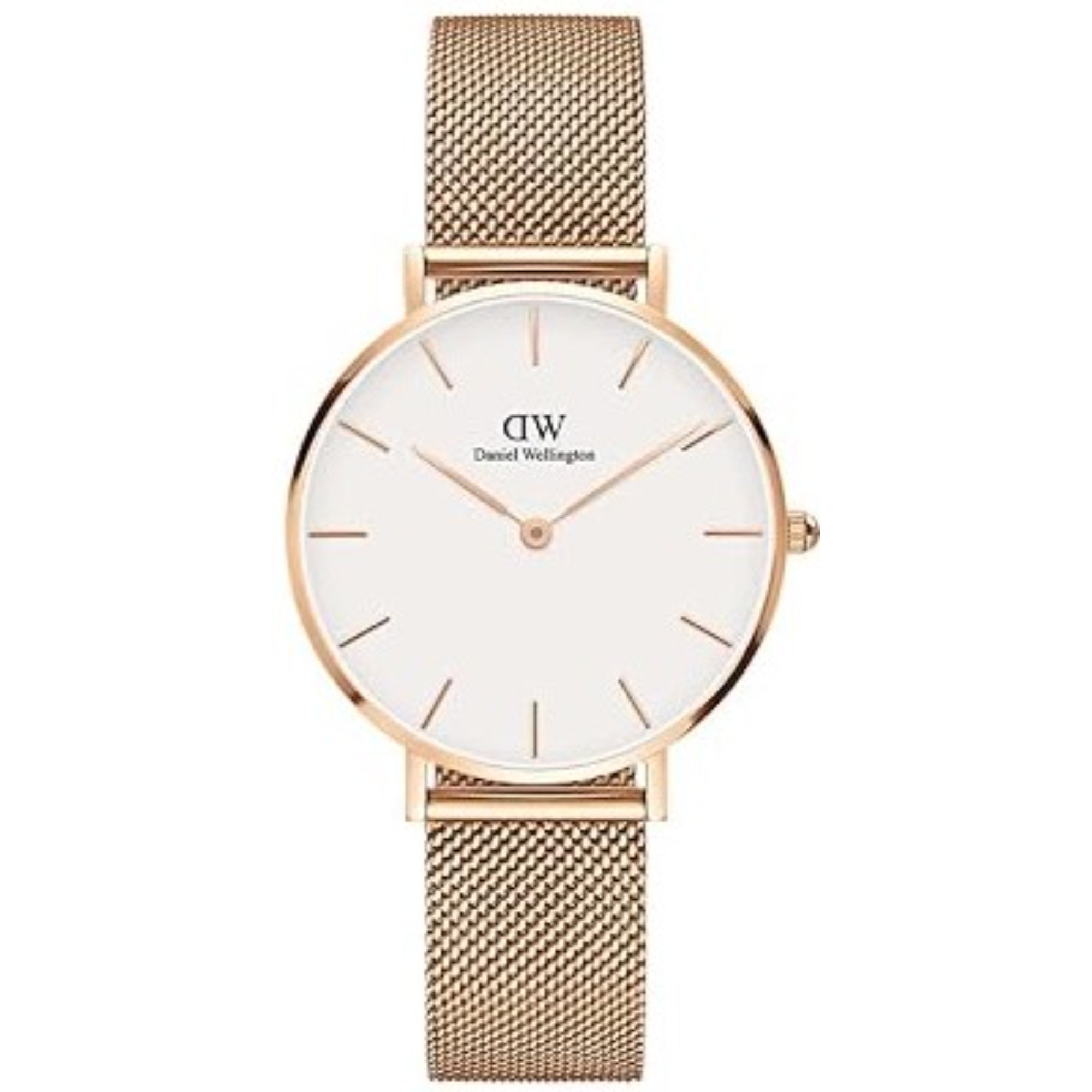 Daniel Wellington Petite Melrose Rose White Dial Stainless Steel Strap Women's Watch DW00100163