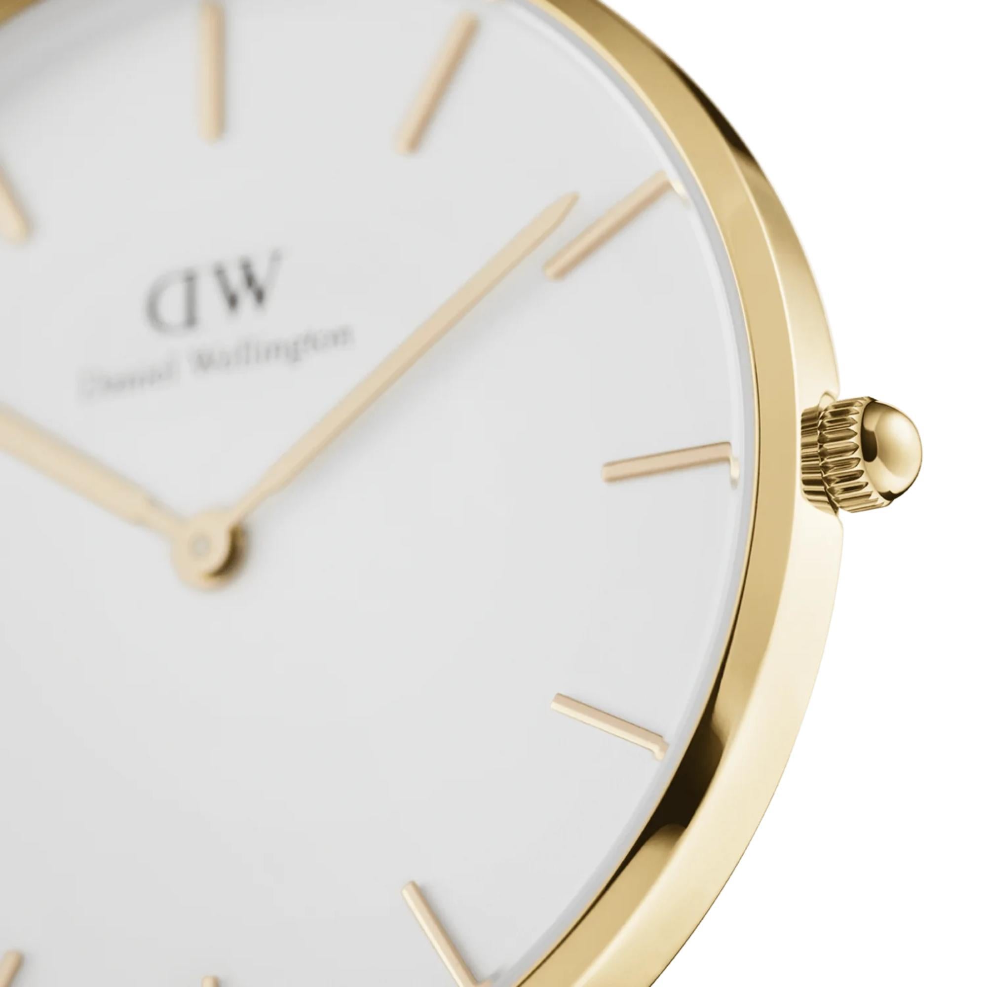 Daniel Wellington Petite Evergold G White Dial Stainless Steel Strap Women’s Watch DW00100350