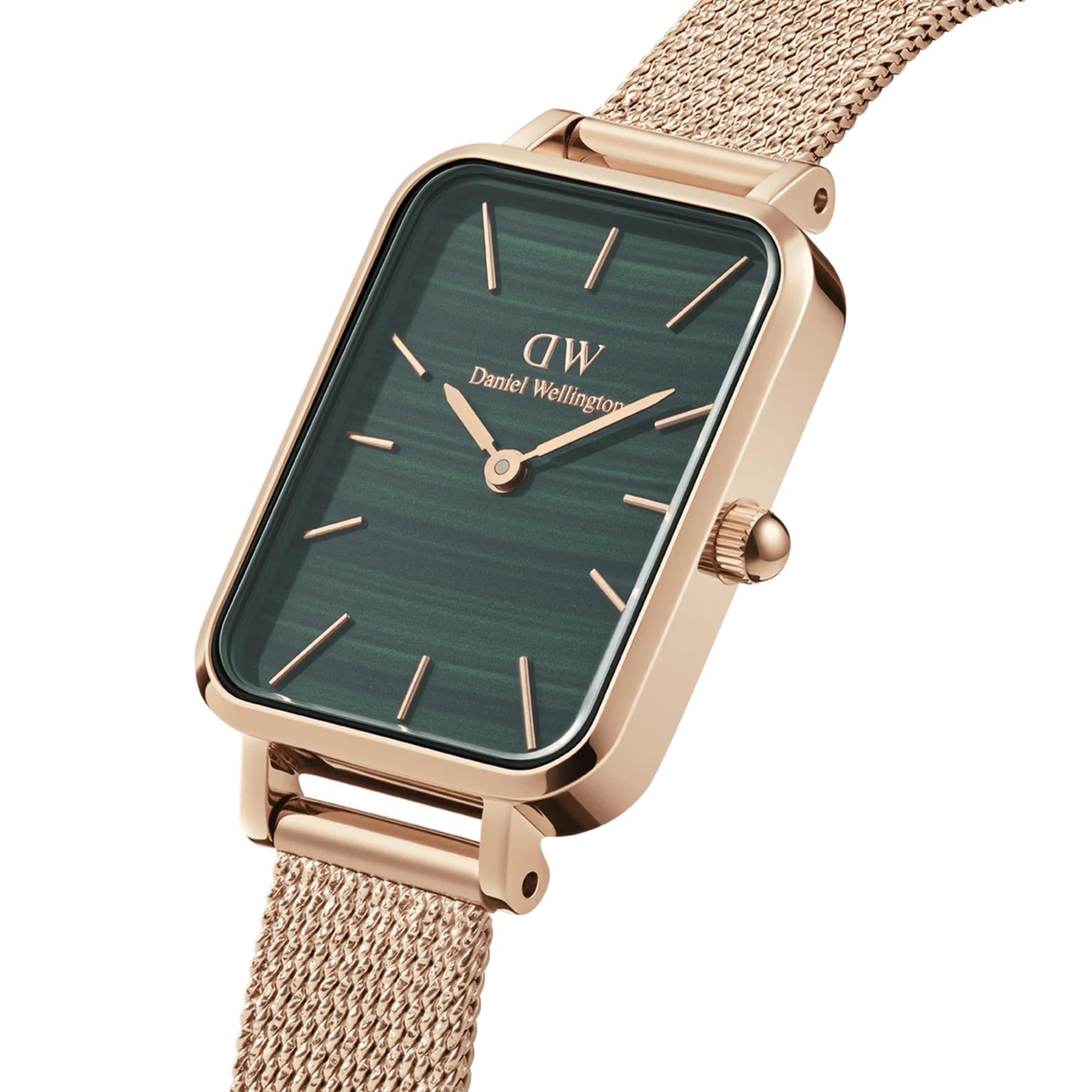 Daniel Wellington Quadro Pressed Melrose Green Dial Women’s Watch DW00100437