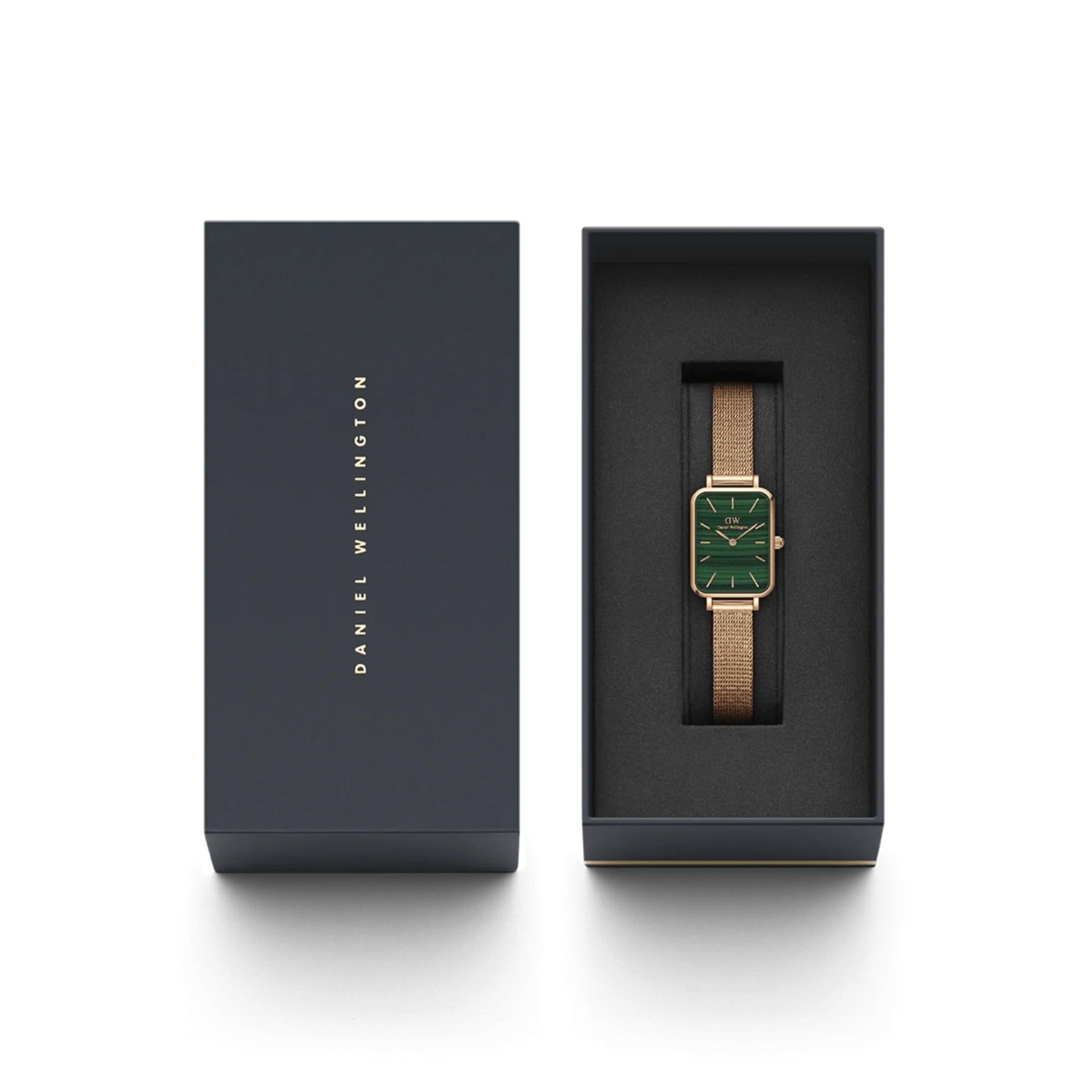Daniel Wellington Quadro Pressed Melrose Green Dial Women’s Watch DW00100437