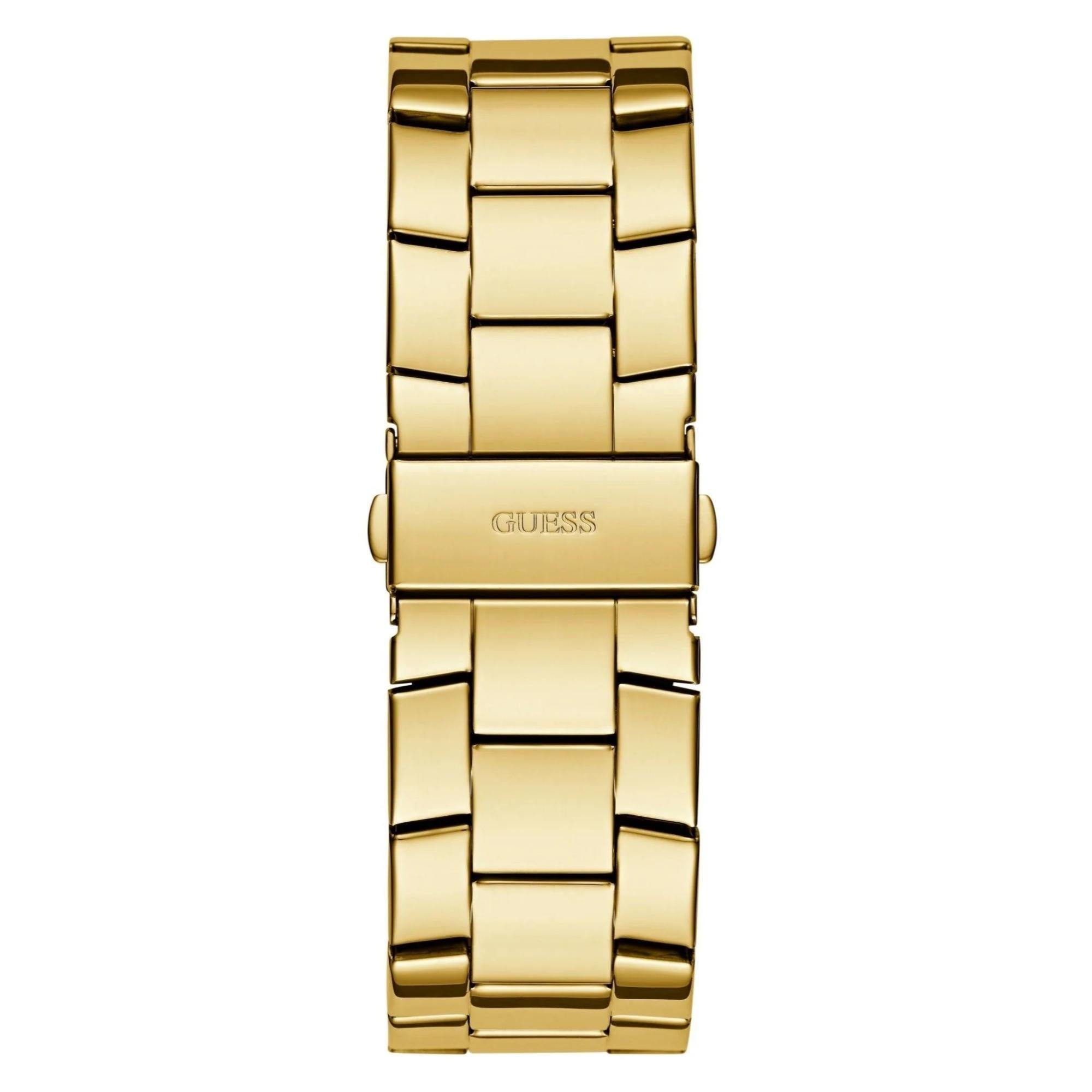 GUESS Majestic Gold Tone Stainless Steel Strap Champagne Dial Men’s Watch GW0796G2