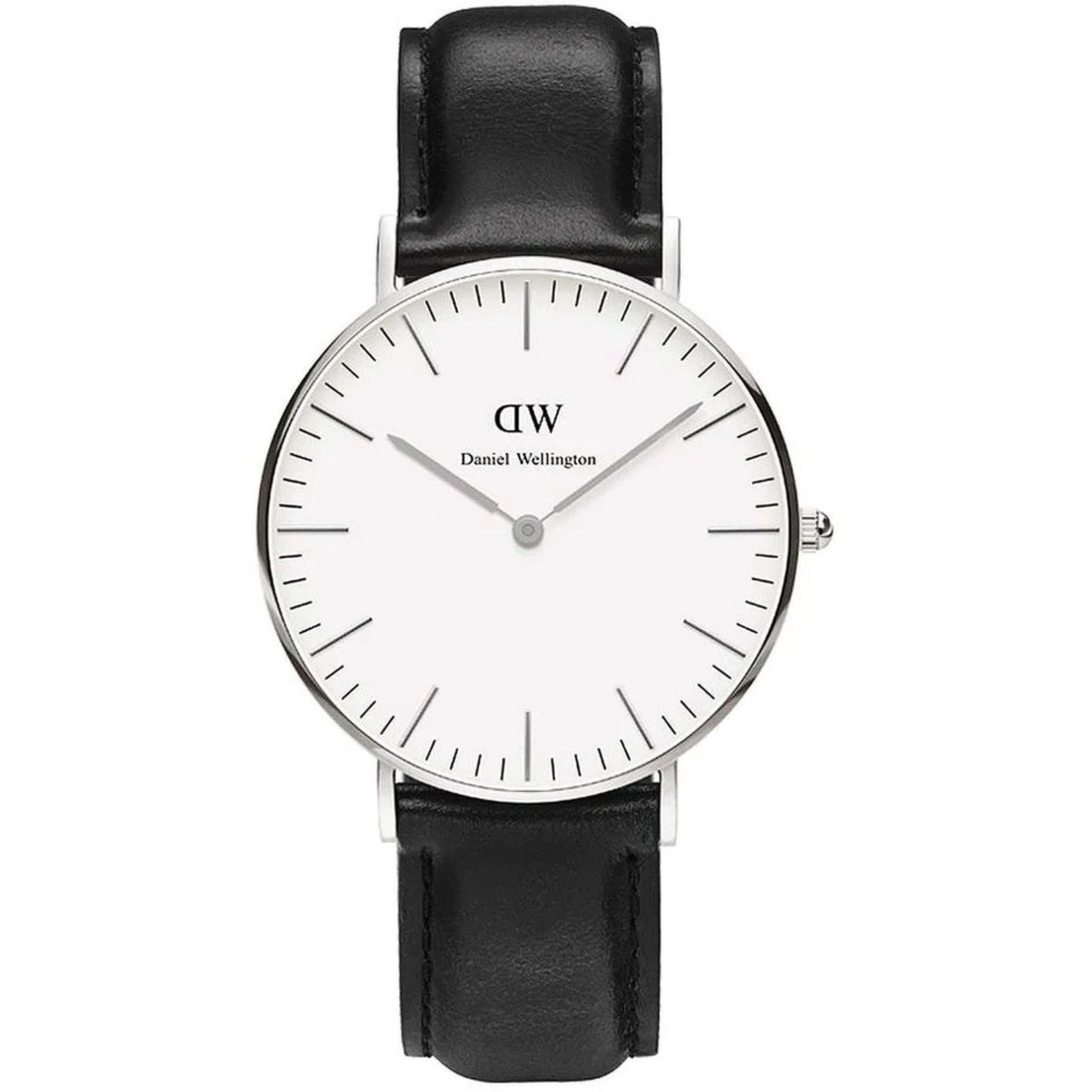 Daniel Wellington Classic Sheffield Silver White Dial Leather Strap Unisex Watch DW00100053