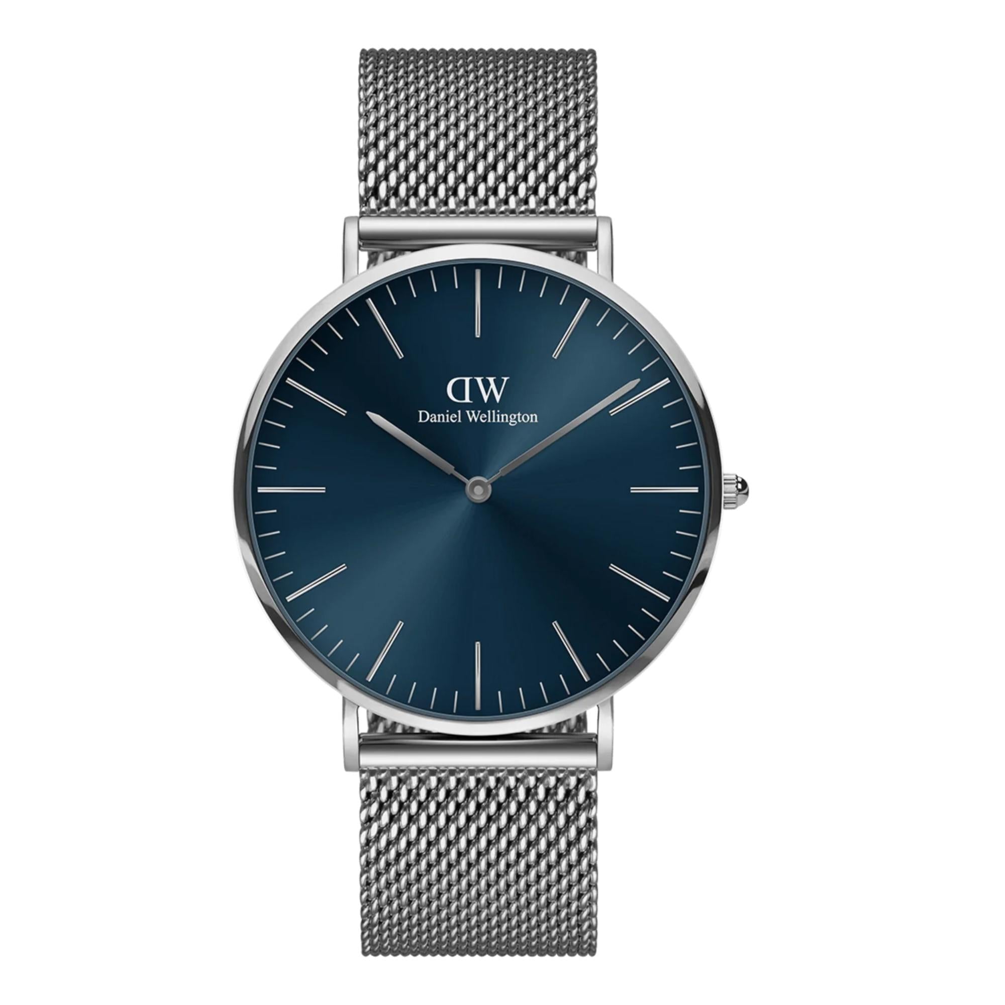 Daniel Wellington Classic Blue Dial Stainless Steel Strap Men’s Watch DW00100628