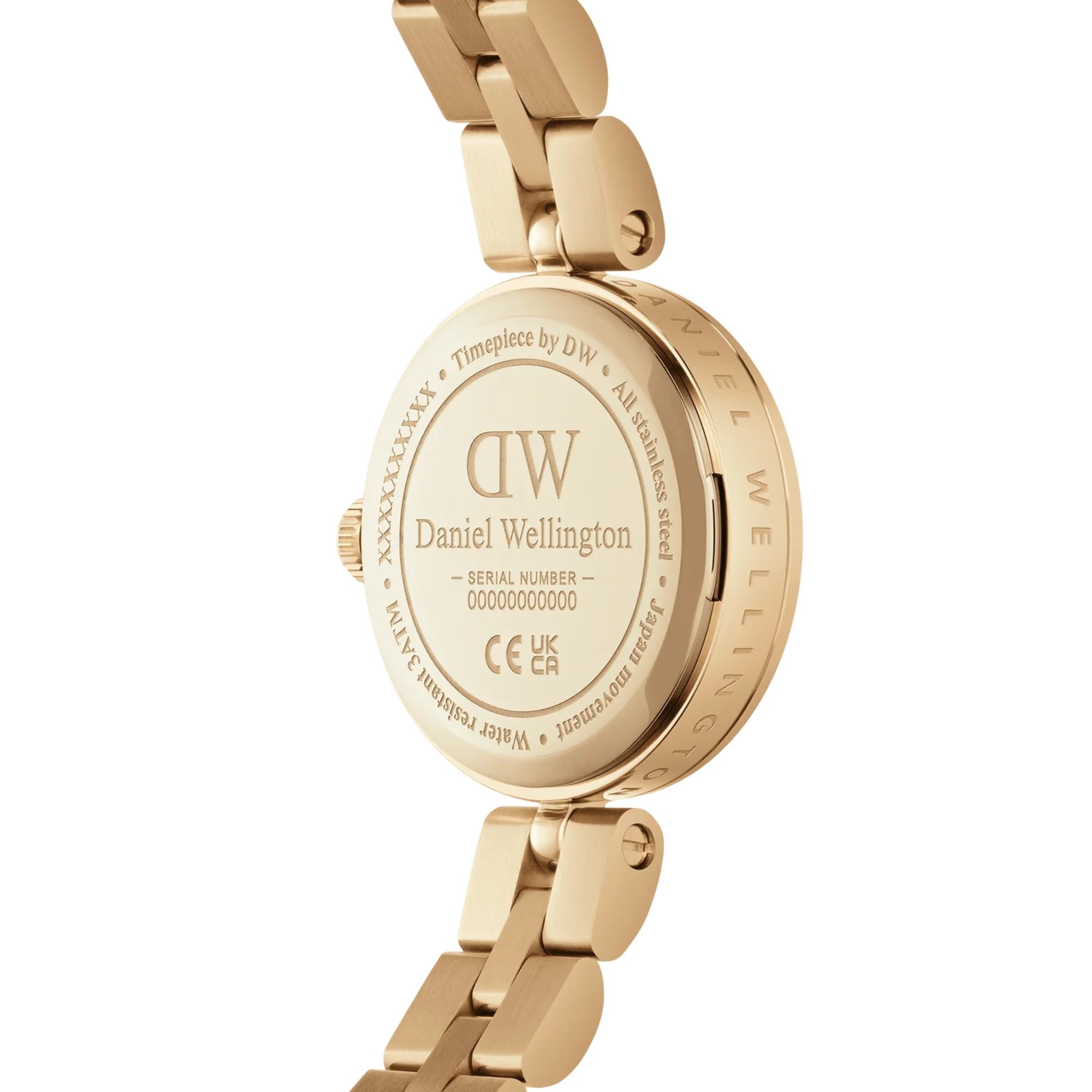 Daniel Wellington Elan Lumine Gold White Dial Stainless Steel Strap Women's Watch DW00100715