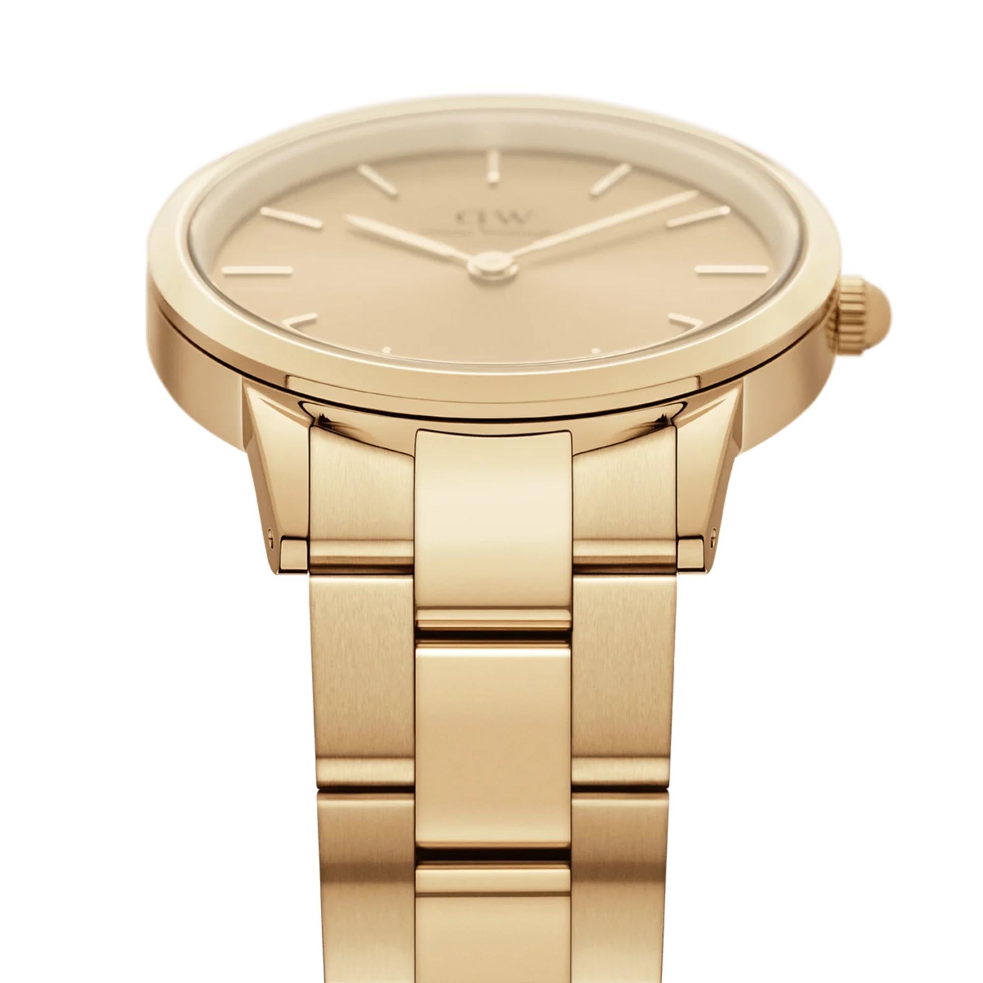 Daniel Wellington Iconic Link Unitone Gold Dial Women’s Watch DW00100403