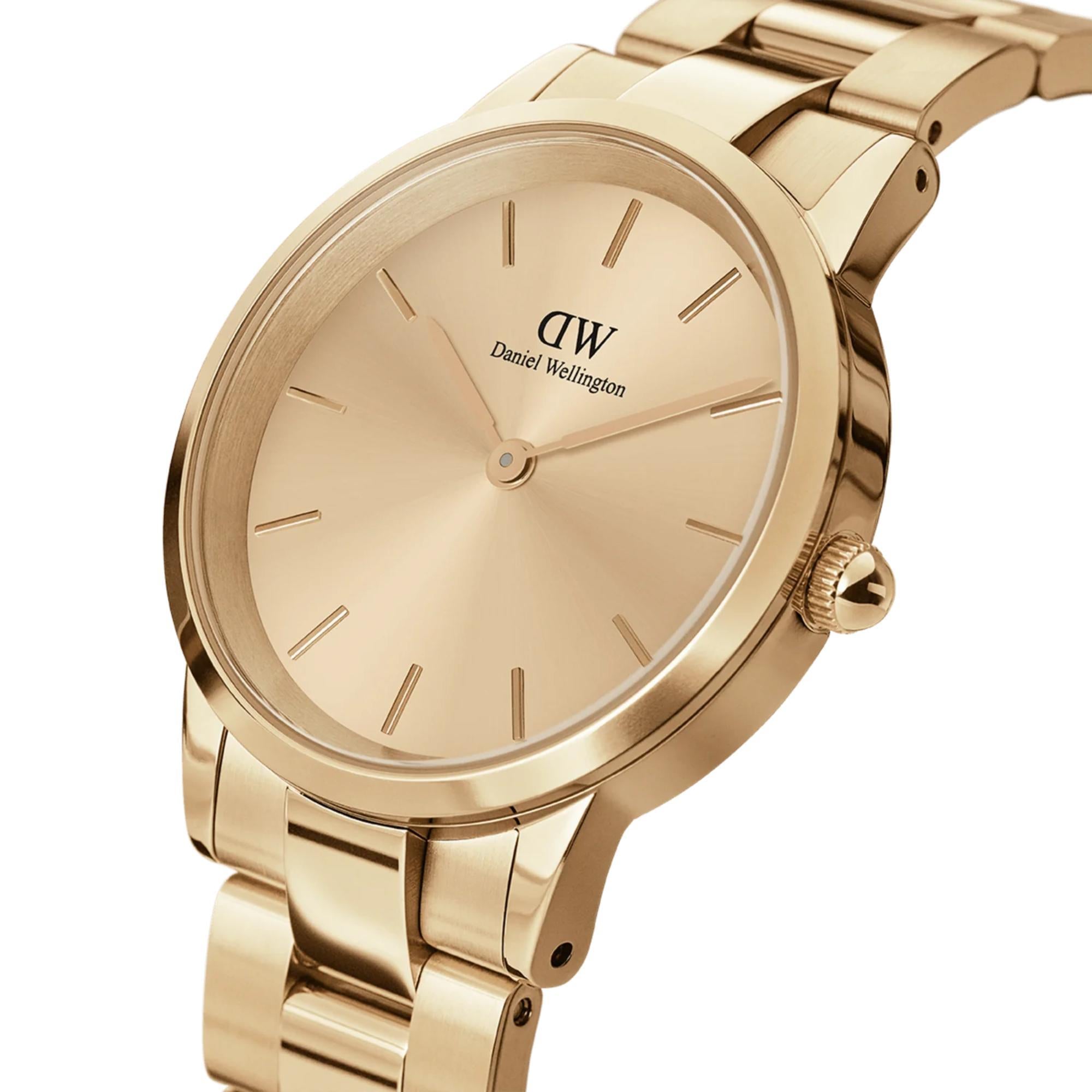 Daniel Wellington Iconic Link Unitone Gold Dial Women’s Watch DW00100403