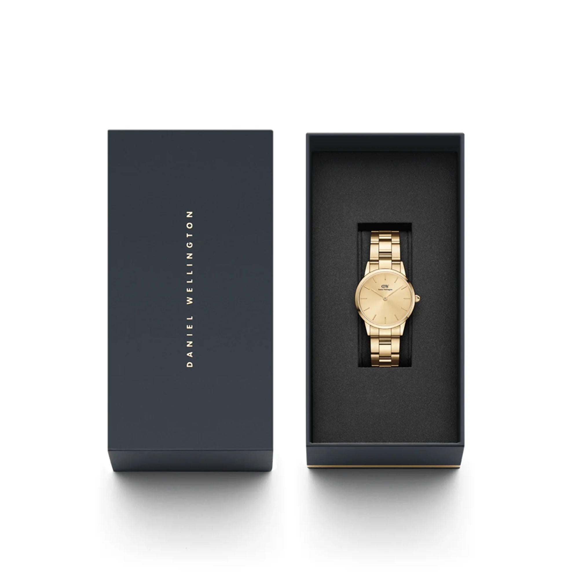 Daniel Wellington Iconic Link Unitone Gold Dial Women’s Watch DW00100403