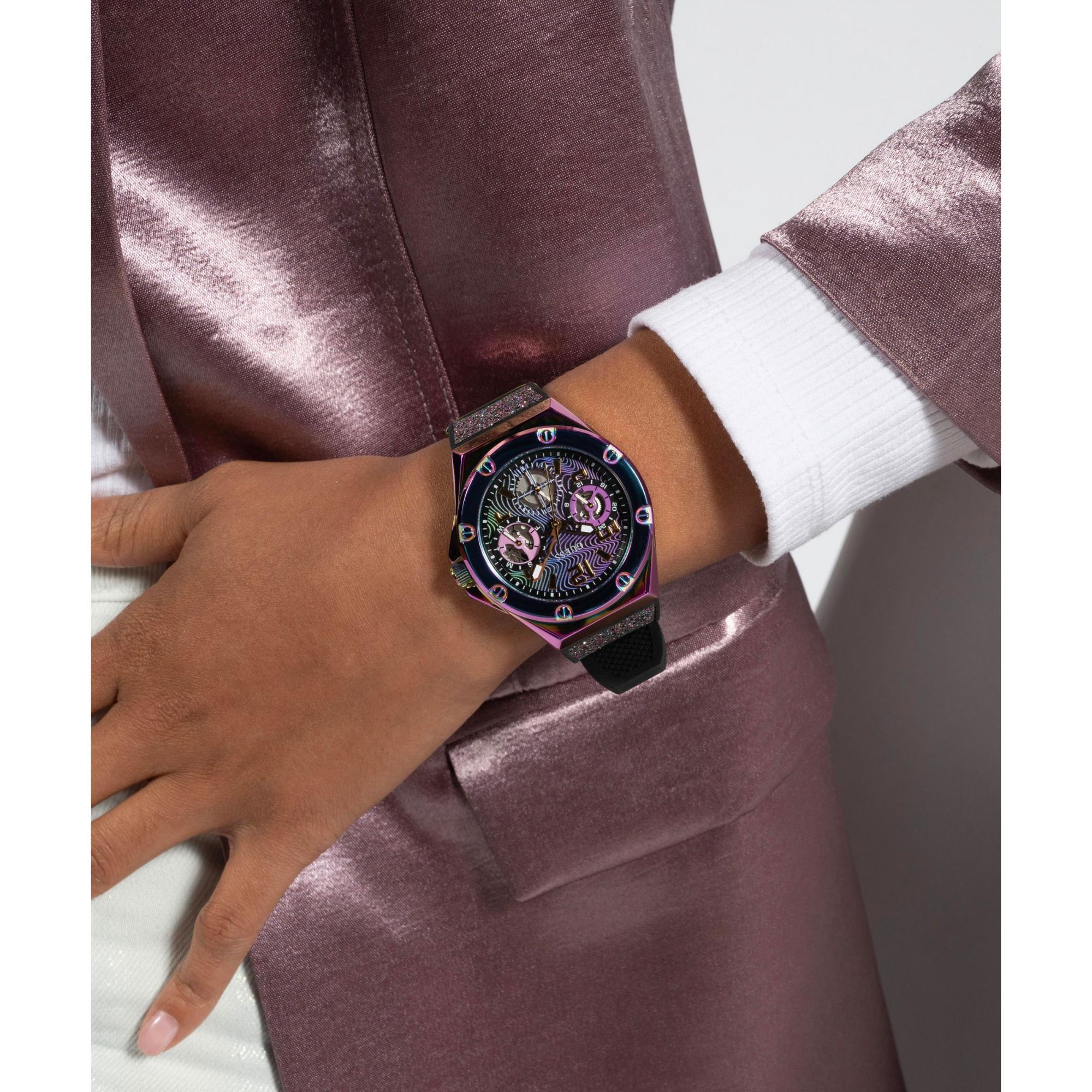 GUESS 2-Tone Iridescent Multi-Function Multicoloured Dial Ladies Watch GW0620L4