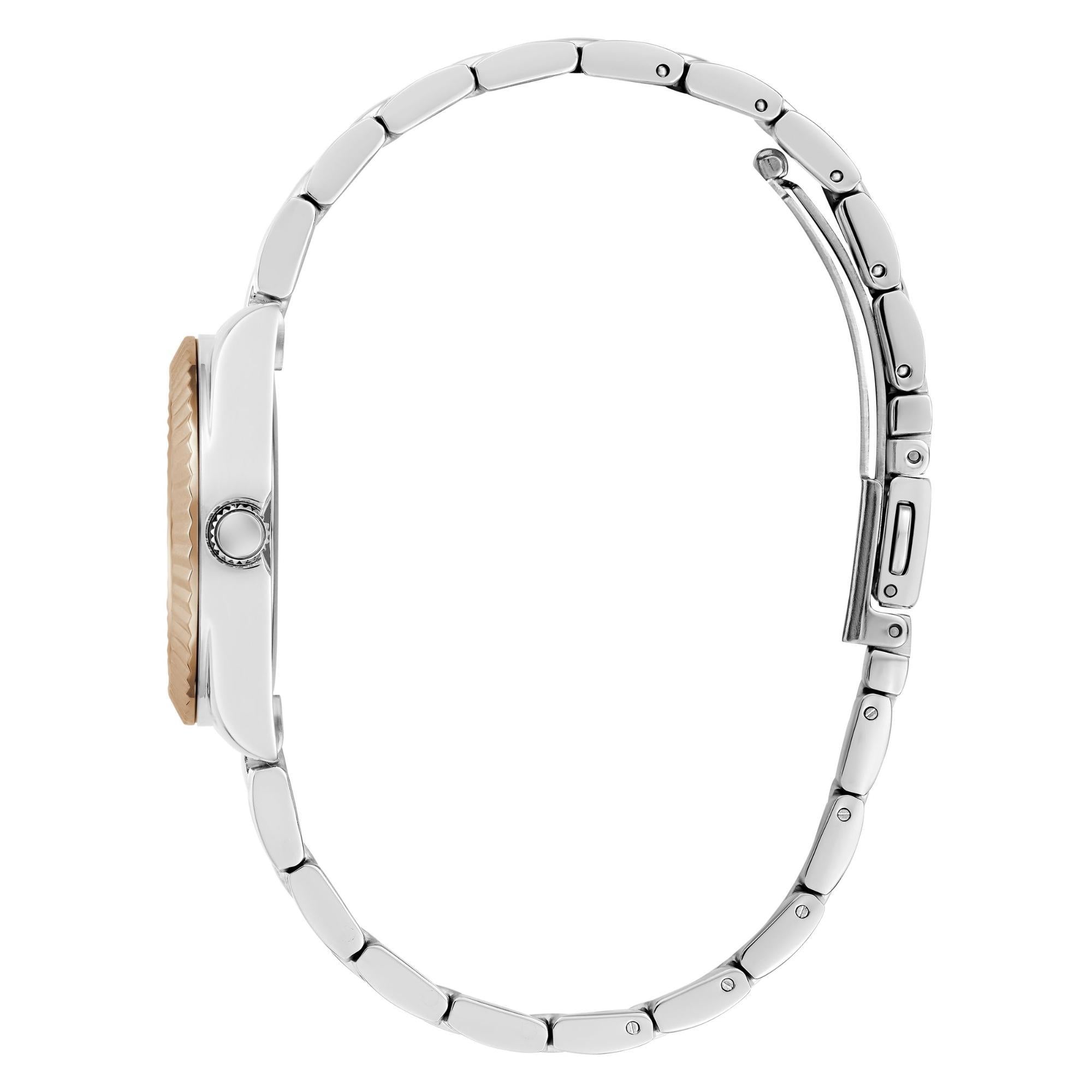 GUESS 2-Tone Analog Silver Dial Ladies Watch GW0687L3