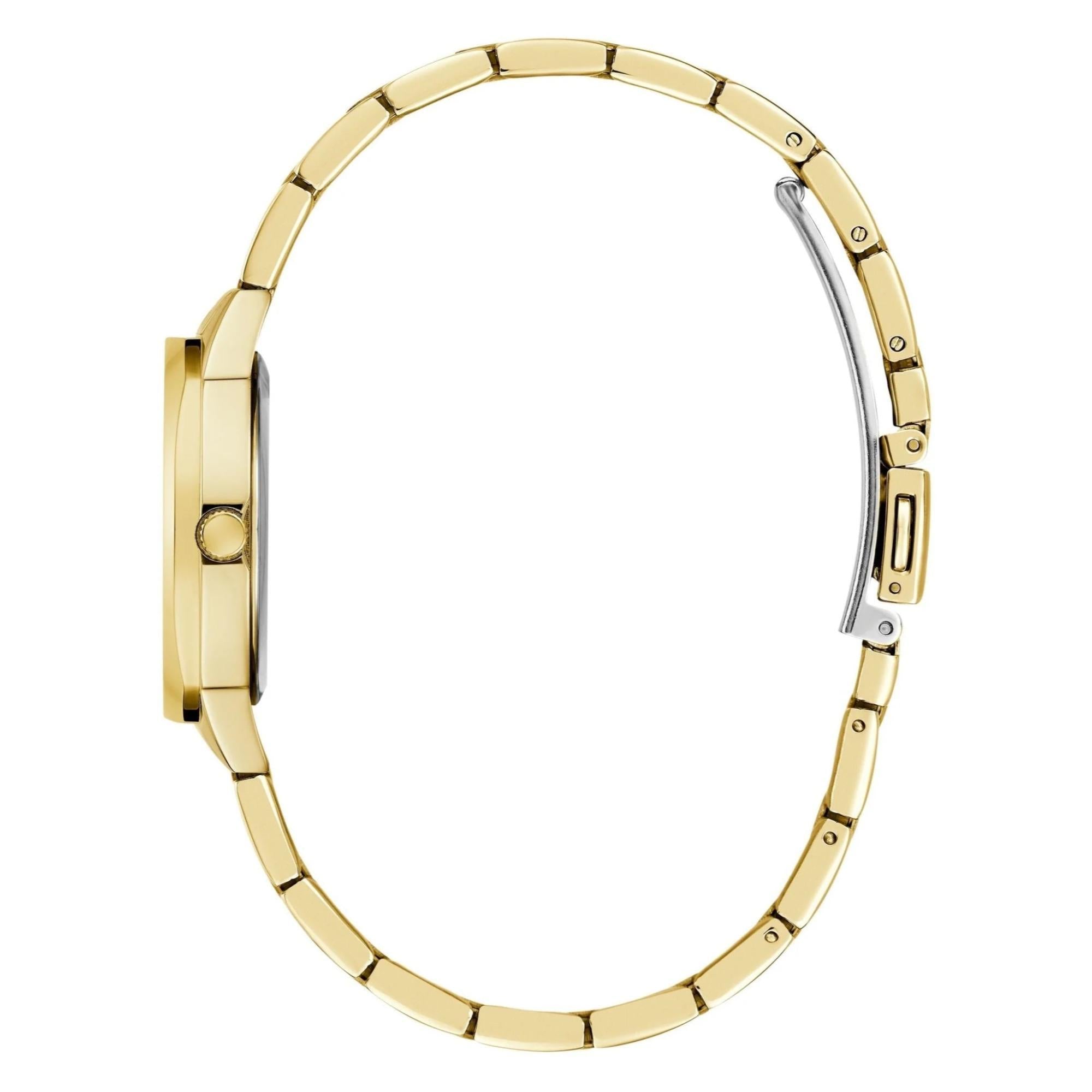 GUESS Gold Tone Analog White Dial Ladies Watch GW0767L2