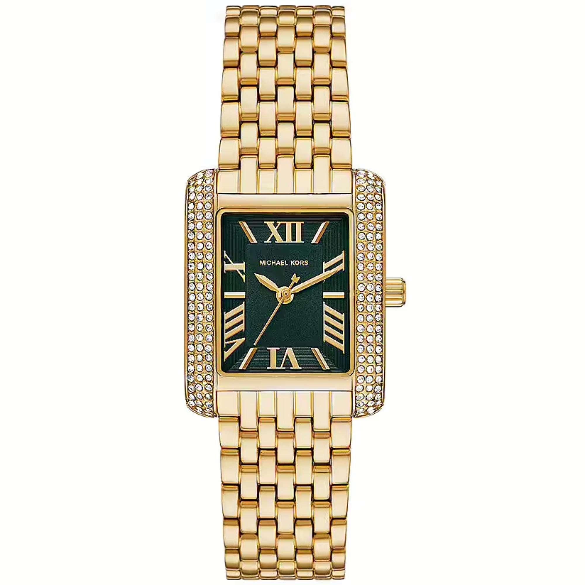 Michael Kors Emery Gold-Tone Stainless Steel Strap Green Dial Women’s Watch MK4742