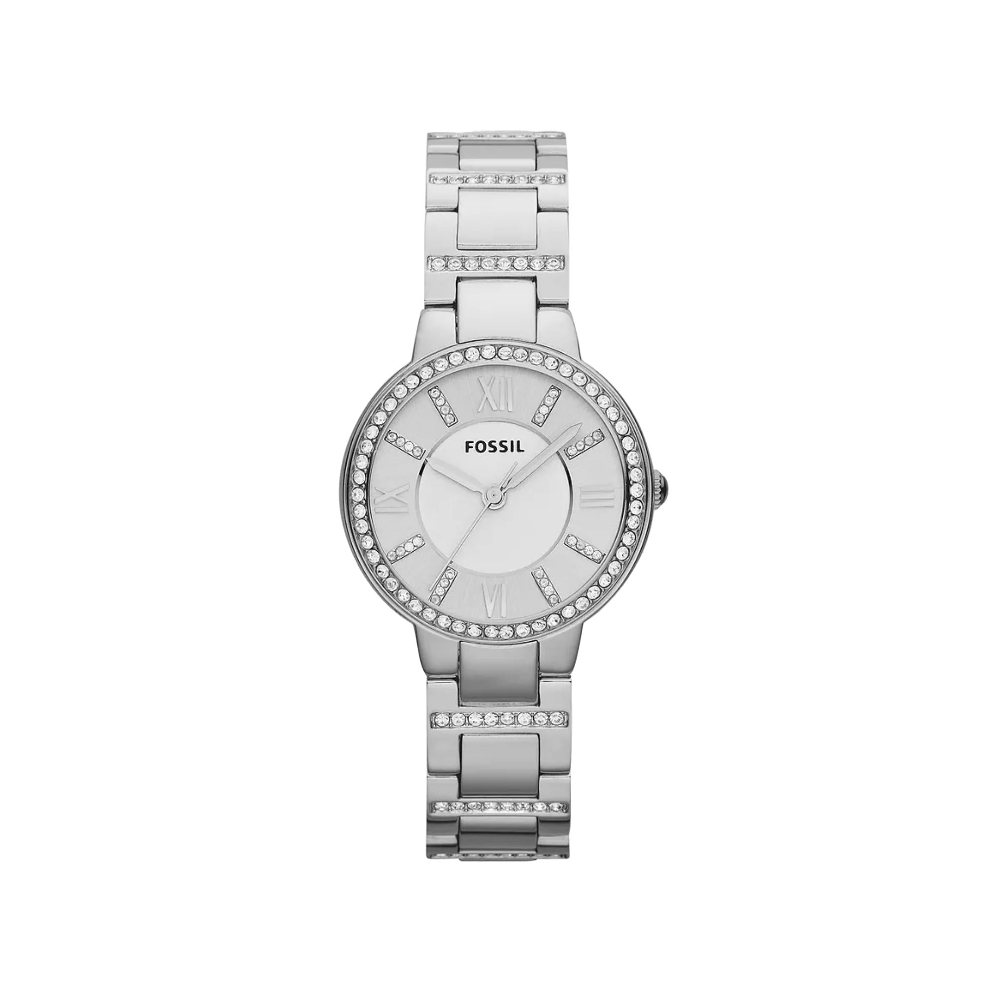 Fossil Virginia Stainless Steel Strap Silver Dial Women’s Watch ES3282