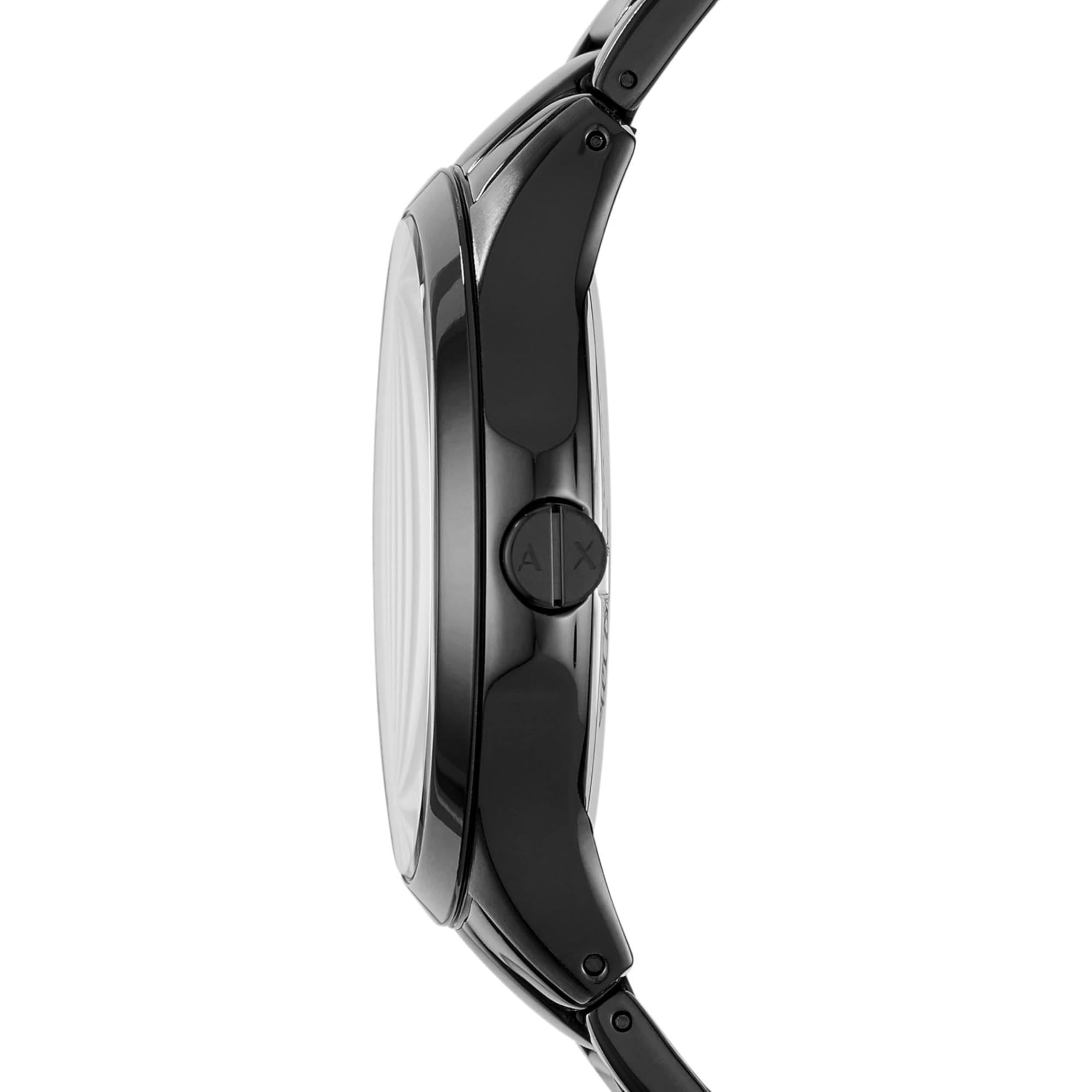 Armani Exchange Black Dial Stainless Steel Strap and Bracelet Gift Set Men’s Watch AX7101