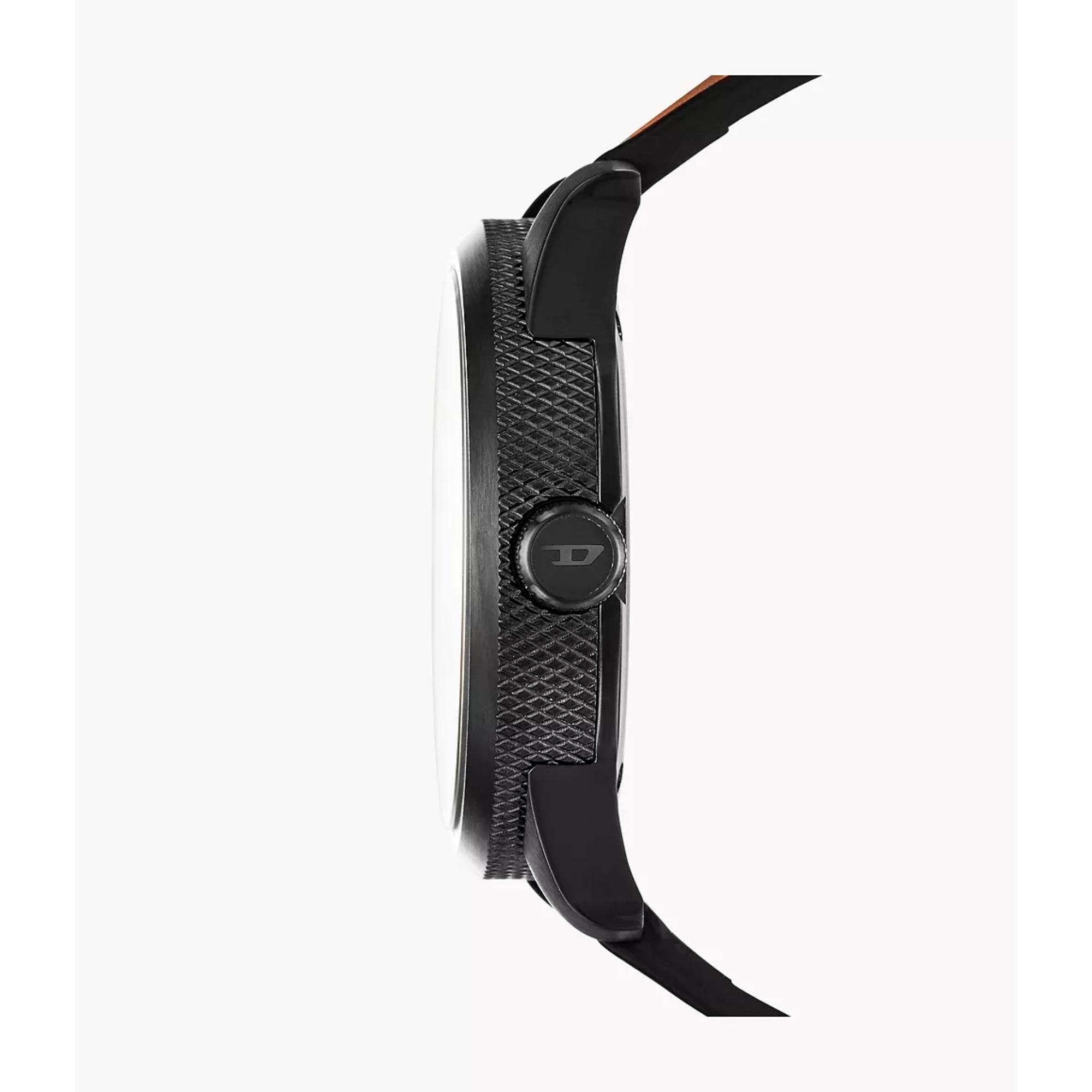 Diesel Rasp Brown Leather Strap Grey Dial Men's Watch DZ1764