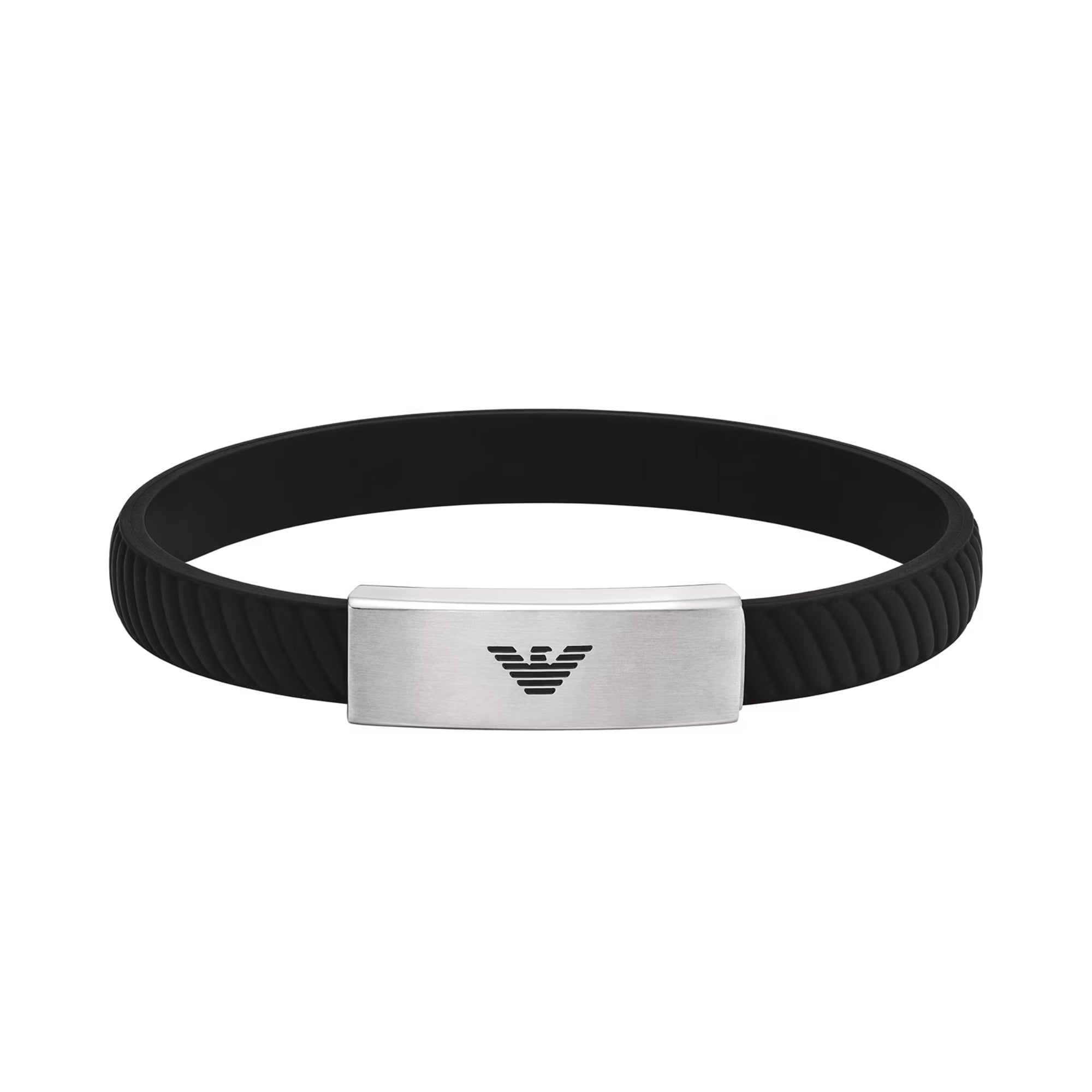 Emporio Armani Stainless Steel ID Bracelet with Polished Chain Design EGS2996040