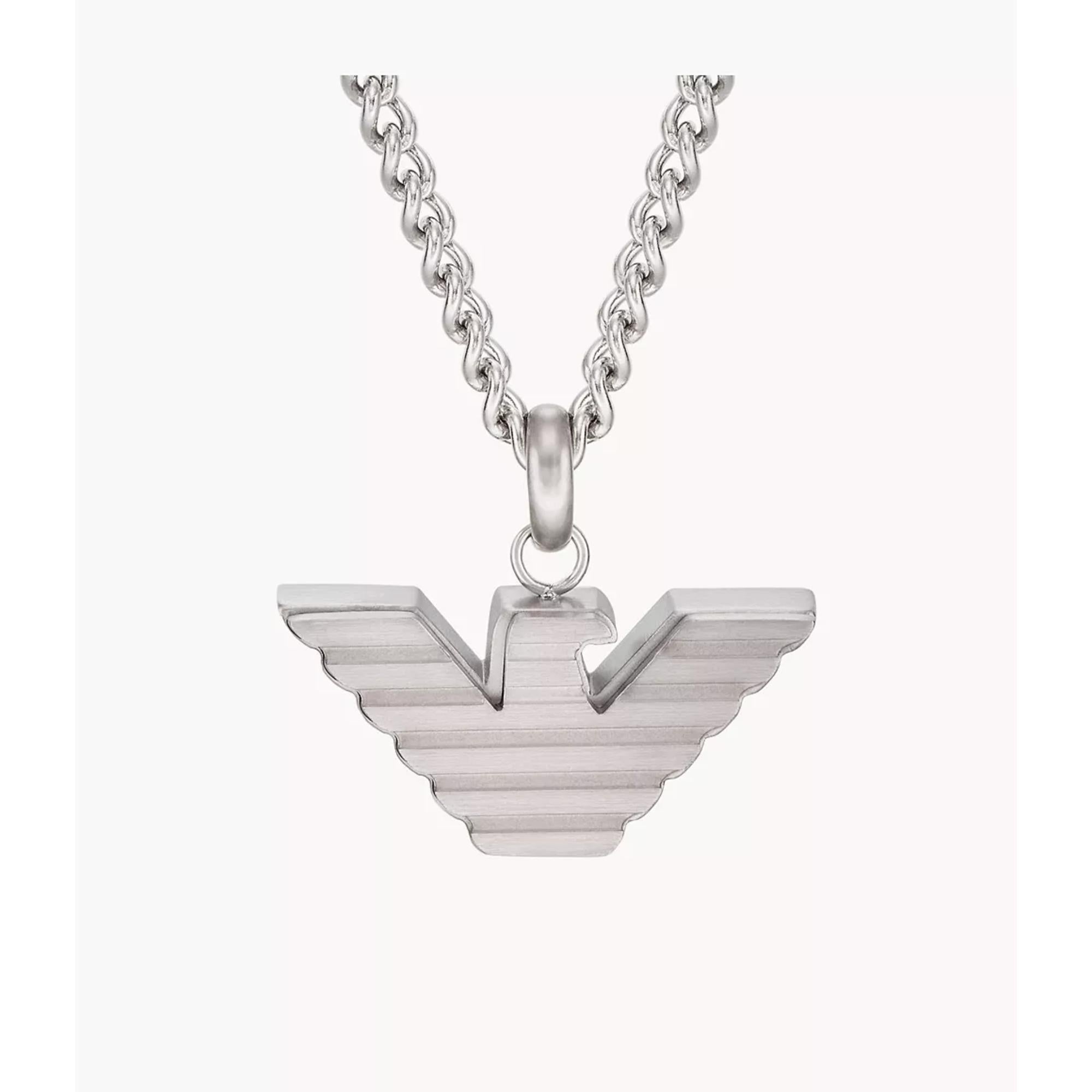 Emporio Armani Stainless Steel with Polished Finish Pendant Necklace EGS2916040