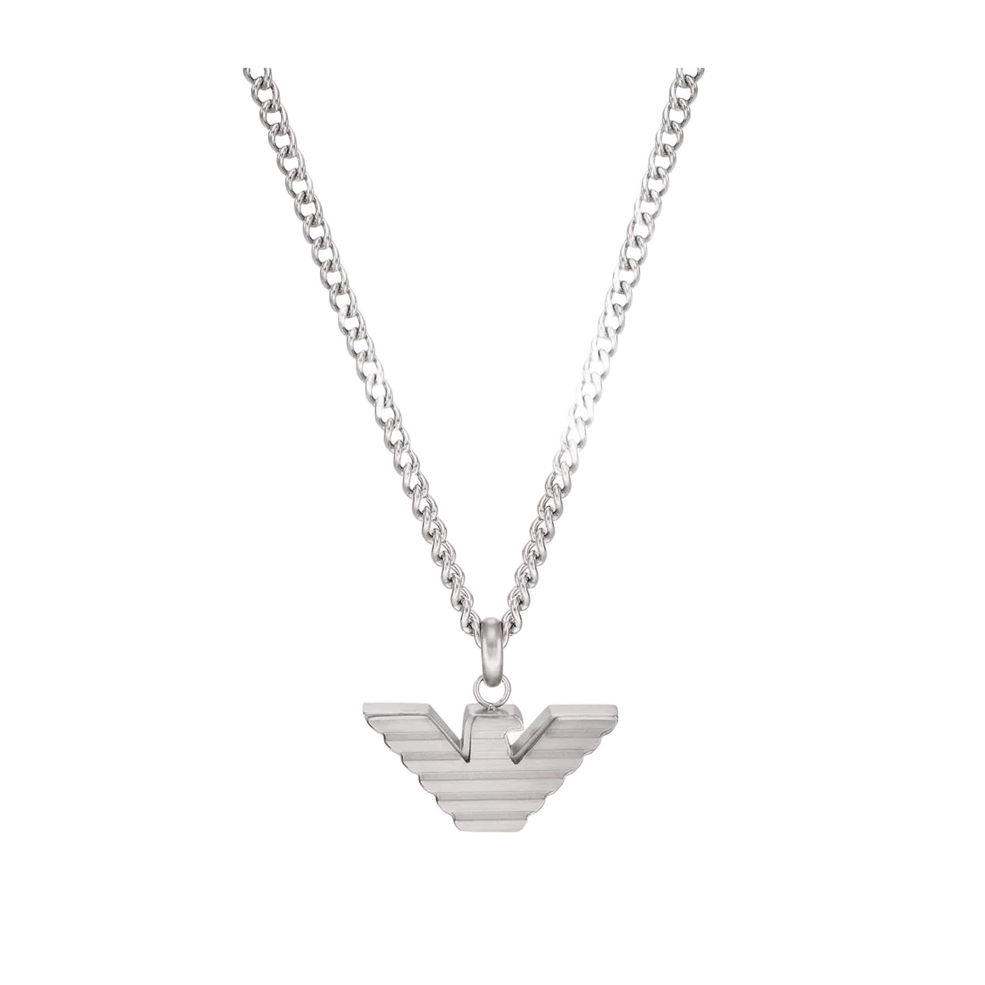 Emporio Armani Stainless Steel with Polished Finish Pendant Necklace EGS2916040
