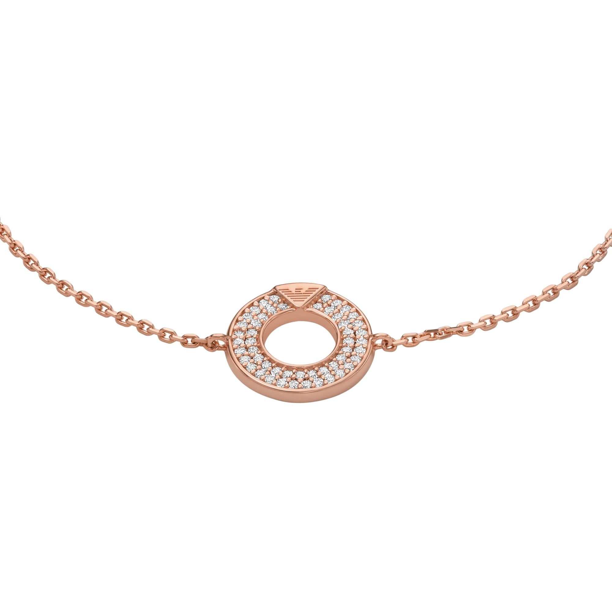 Emporio Armani Rose Gold-Tone Sterling Silver Components Bracelet EG3589221