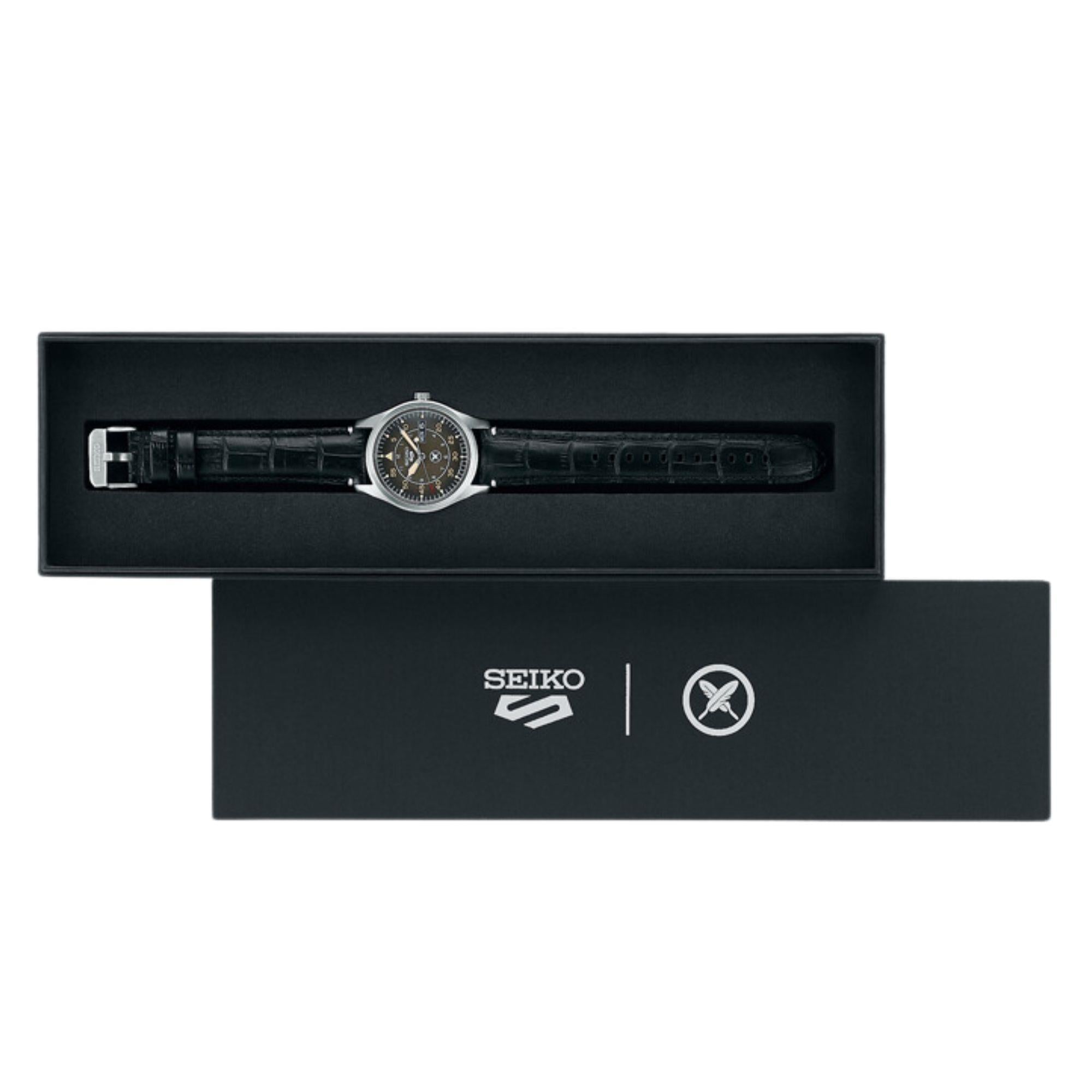 Seiko 5 Sports x Yuto Horigome Limited Edition IV Brown Dial Leather Strap Men's Watch SRPL31K1