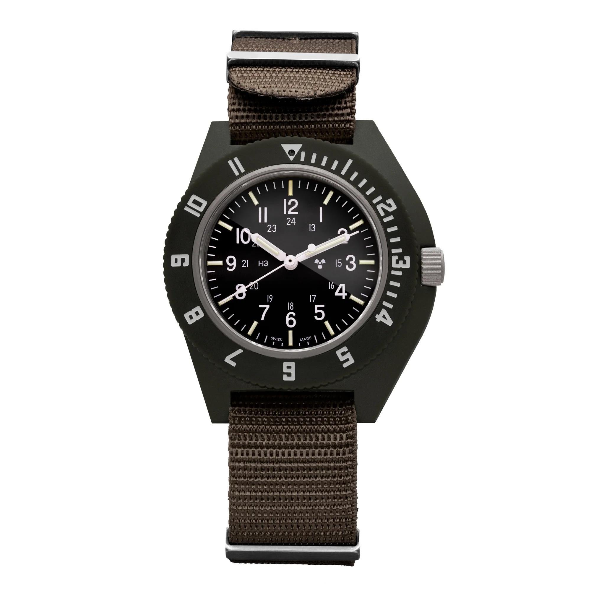 Marathon Pilot's Navigator Sage Green Quartz Black Dial Men’s Watch WW194001SG-0011
