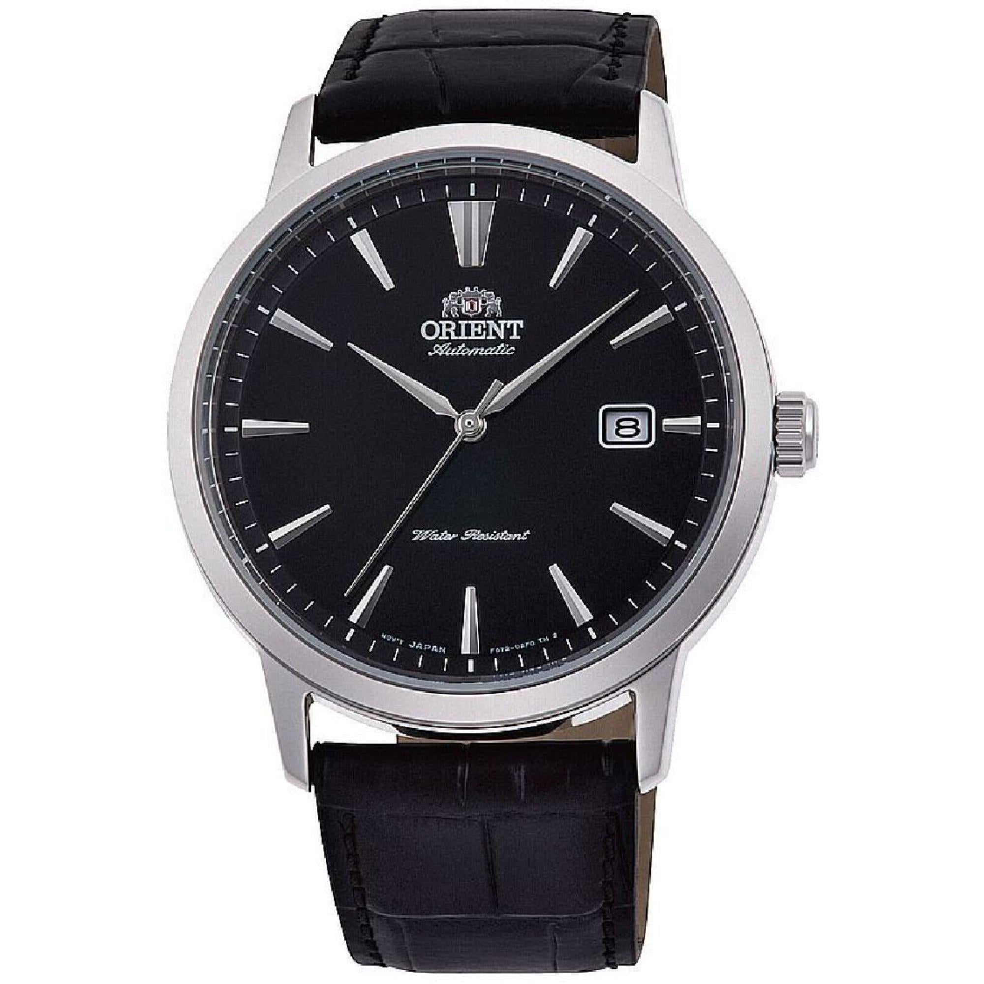 Orient Contemporary 42mm Black Dial Leather Mens Automatic Watch RA-AC0F05B10B