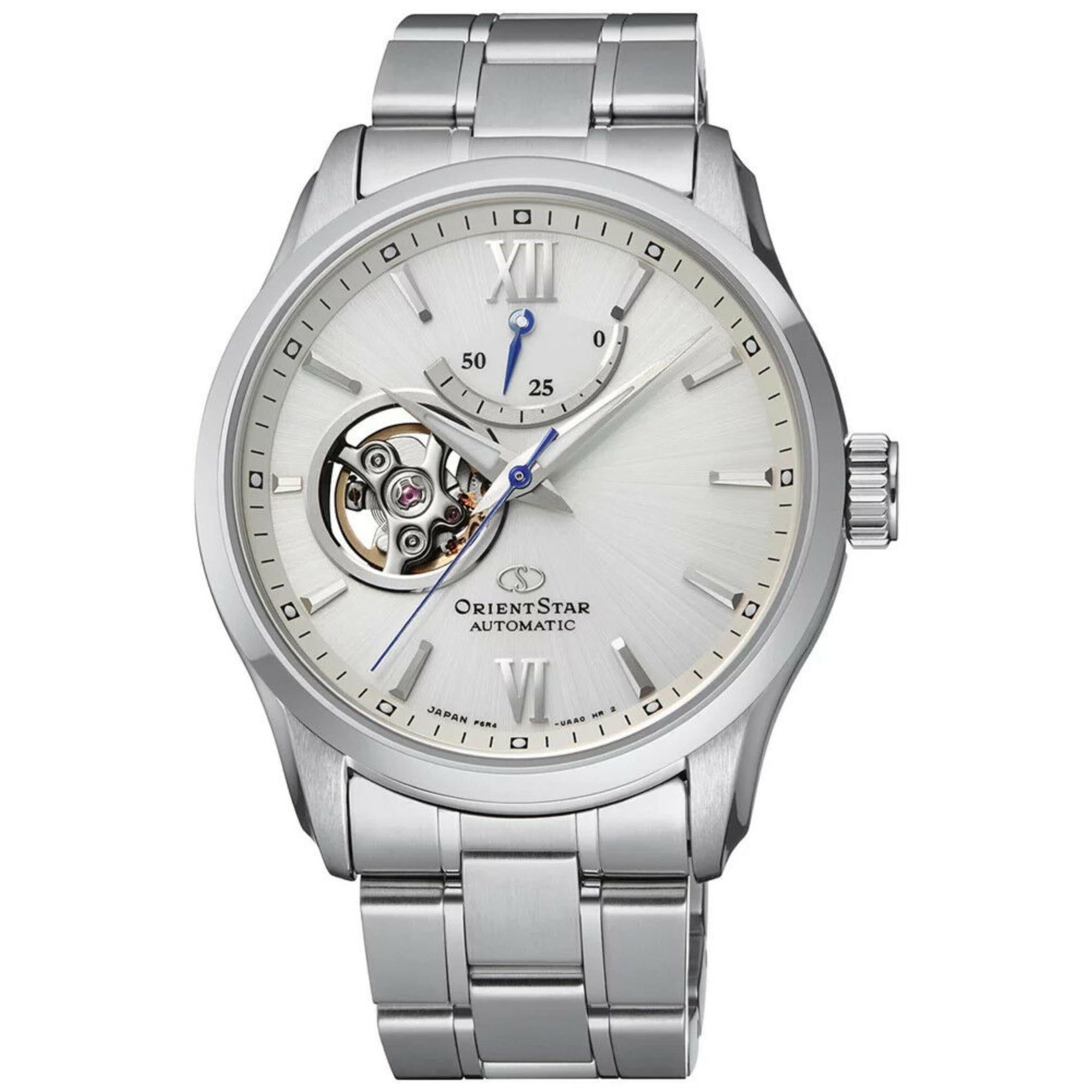 Orient Star Open Heart Automatic White Dial Men’s Watch RE-AT0003S00B