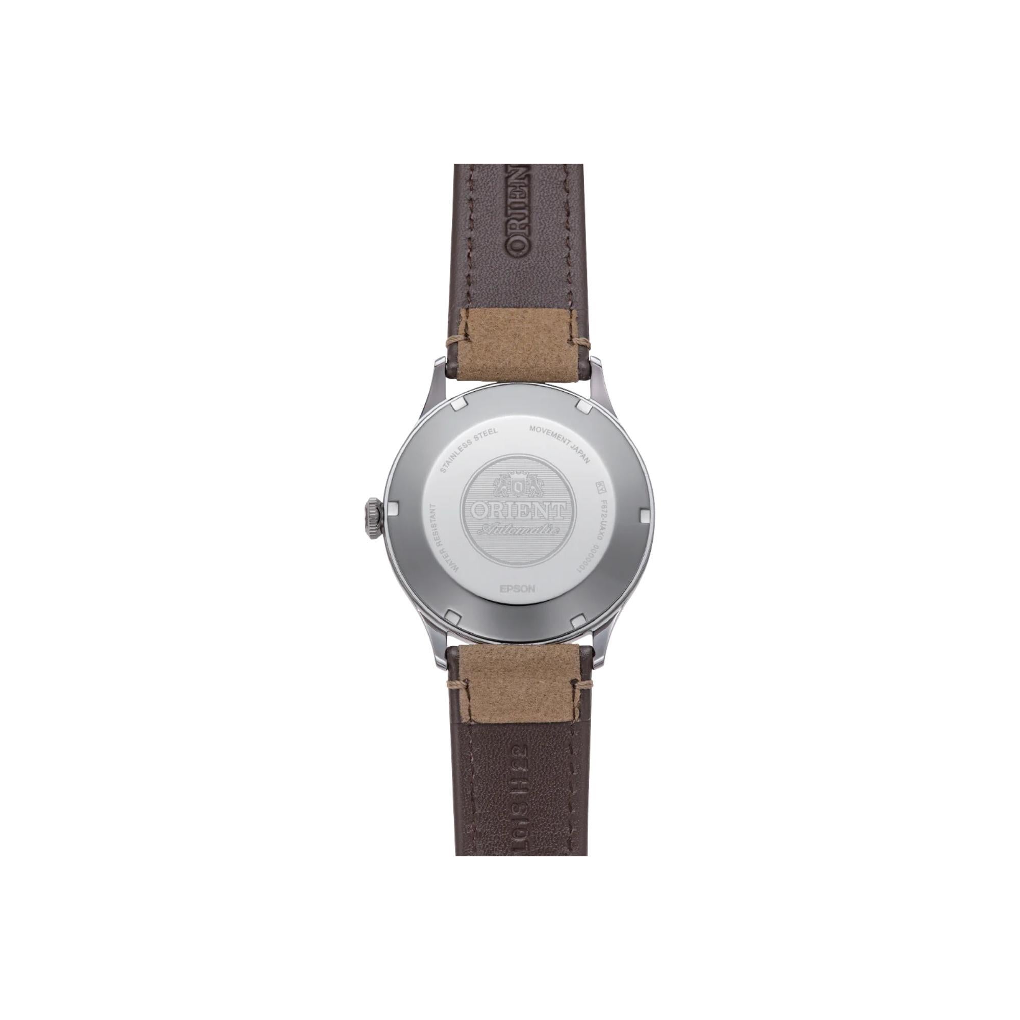 Orient Bambino Automatic Leather Strap Green Dial Men’s Watch RA-AC0P01E10B