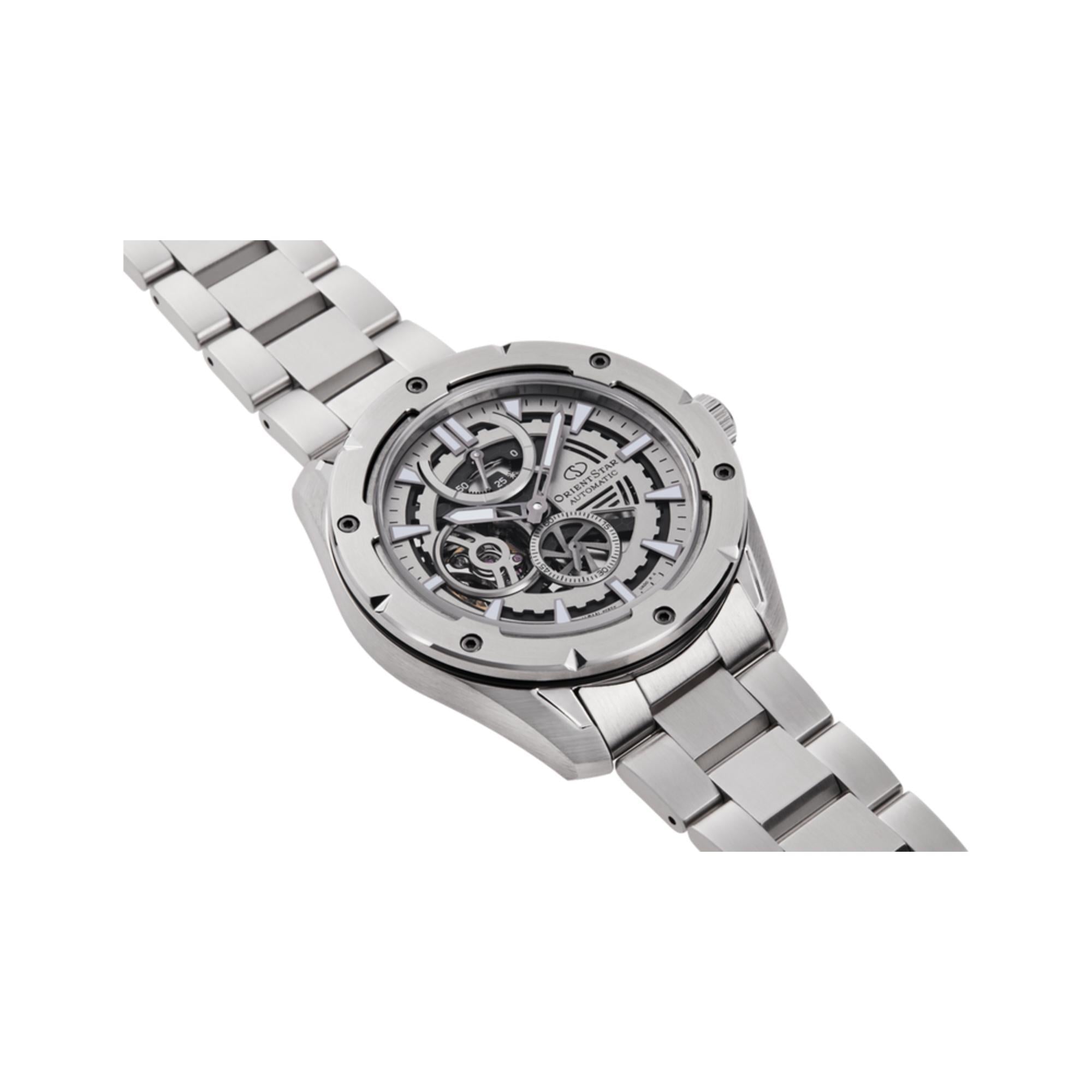 Orient Star Avant-Garde Skeleton Automatic Silver Dial Men’s Watch RE-AV0A02S00B