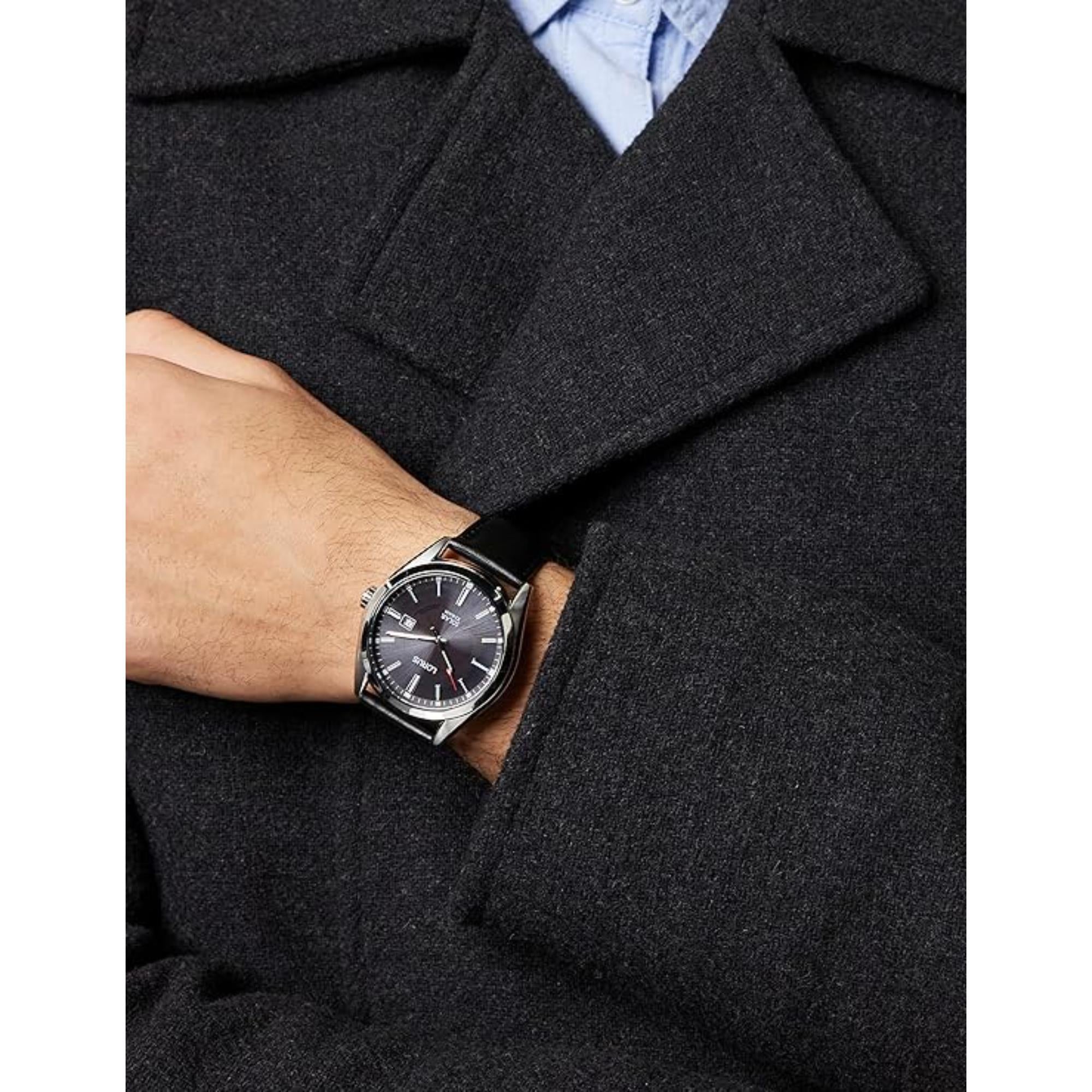 Lorus Solar Black Dial Men's Watch RX339AX9