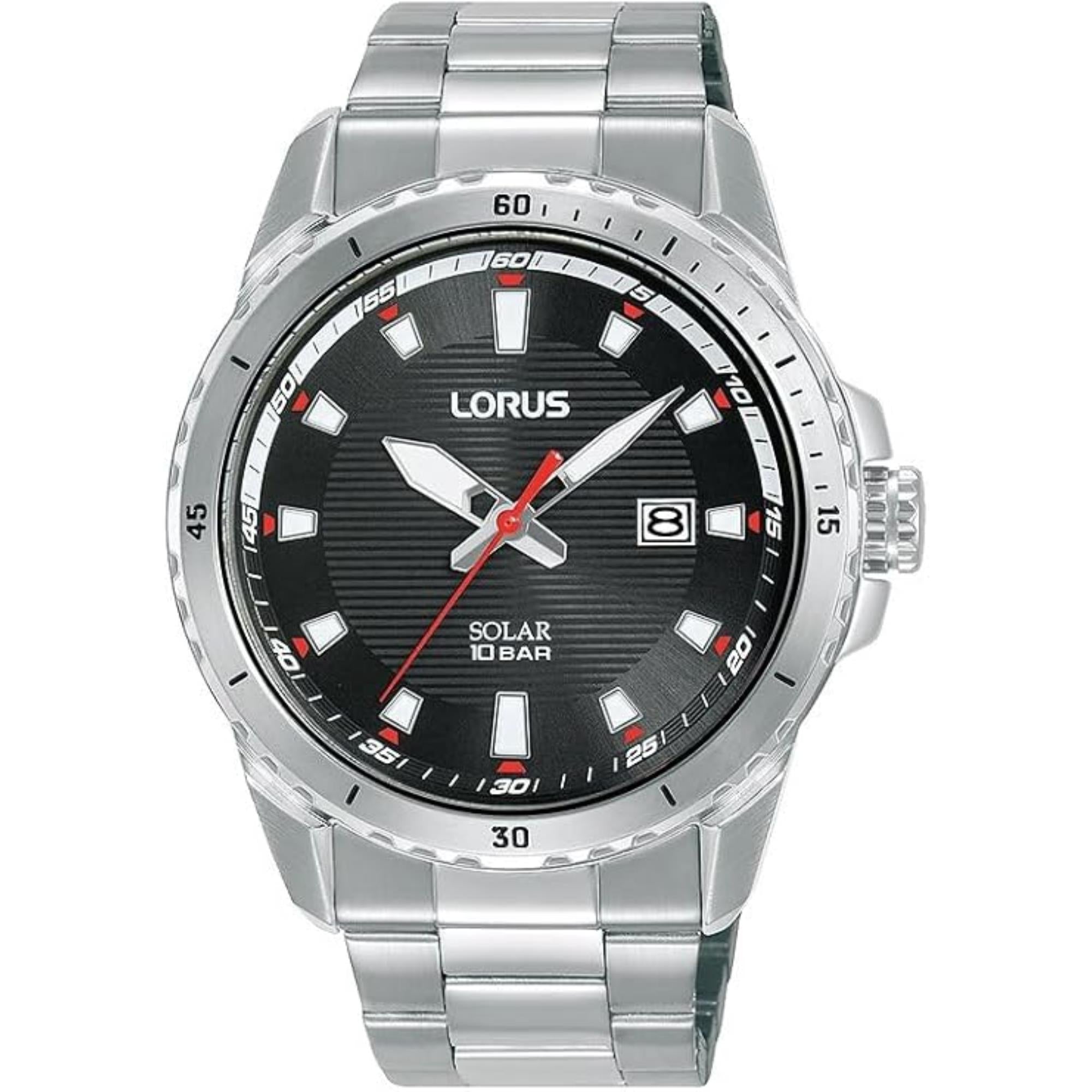 Lorus Classic Solar Black Dial Men's Watch RX367AX9