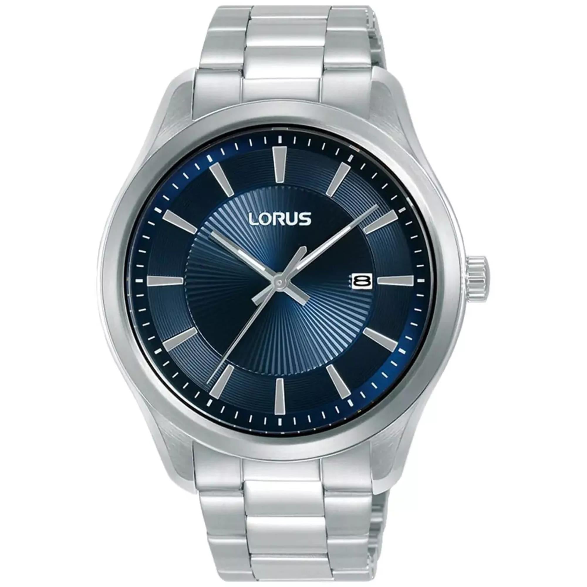 Lorus Analog Quartz Watch with Stainless Steel Strap Blue Dial Men's Watch RH927RX9
