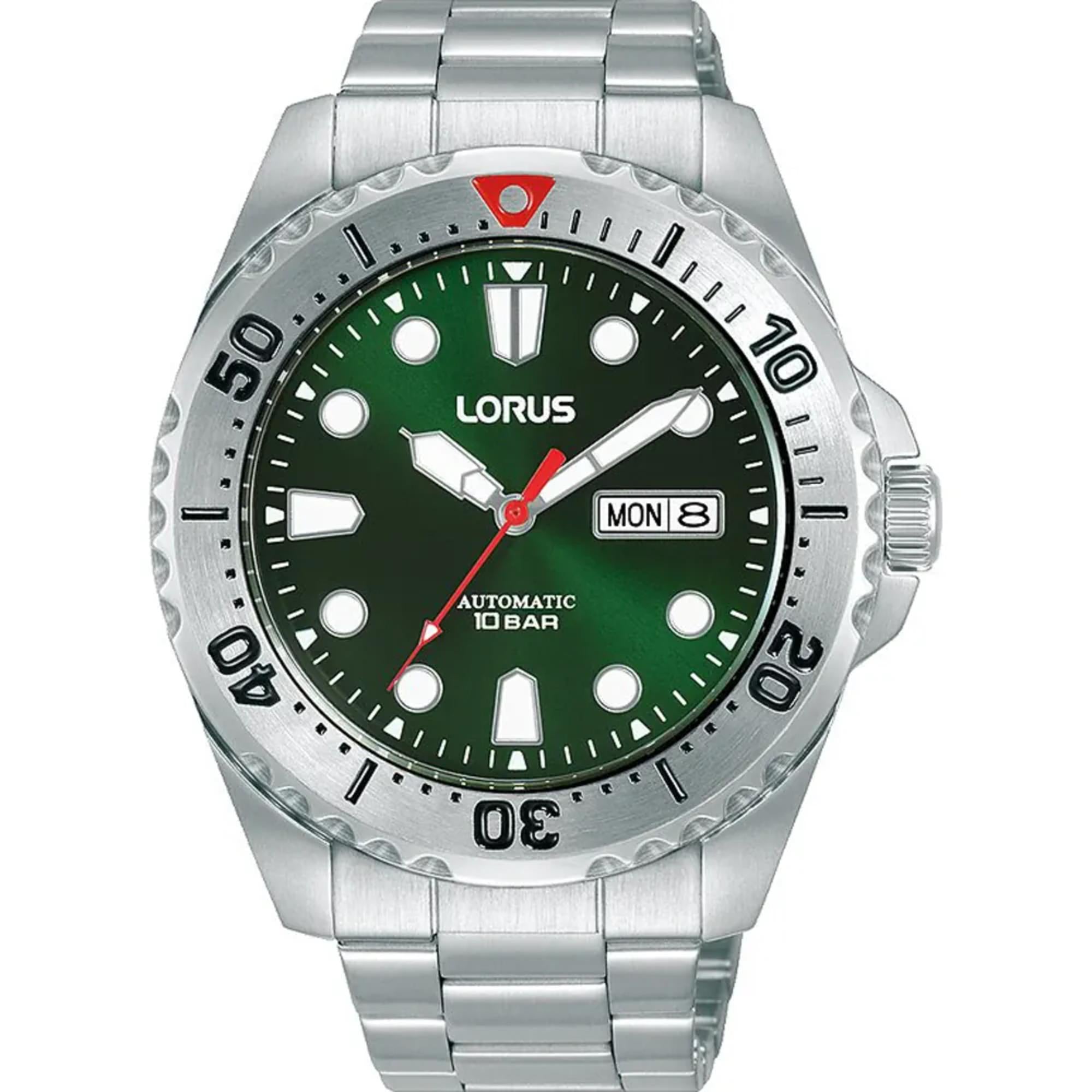 Lorus Sport Automatic Stainless Steel Green Dial Men’s Watch RL475BX9