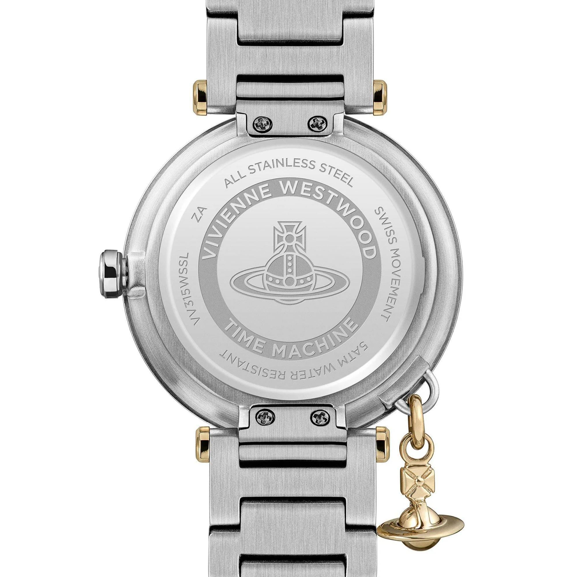 Vivienne Westwood Orb Logomania Silver Dial Steel Strap Women's Watch VV315WSSL