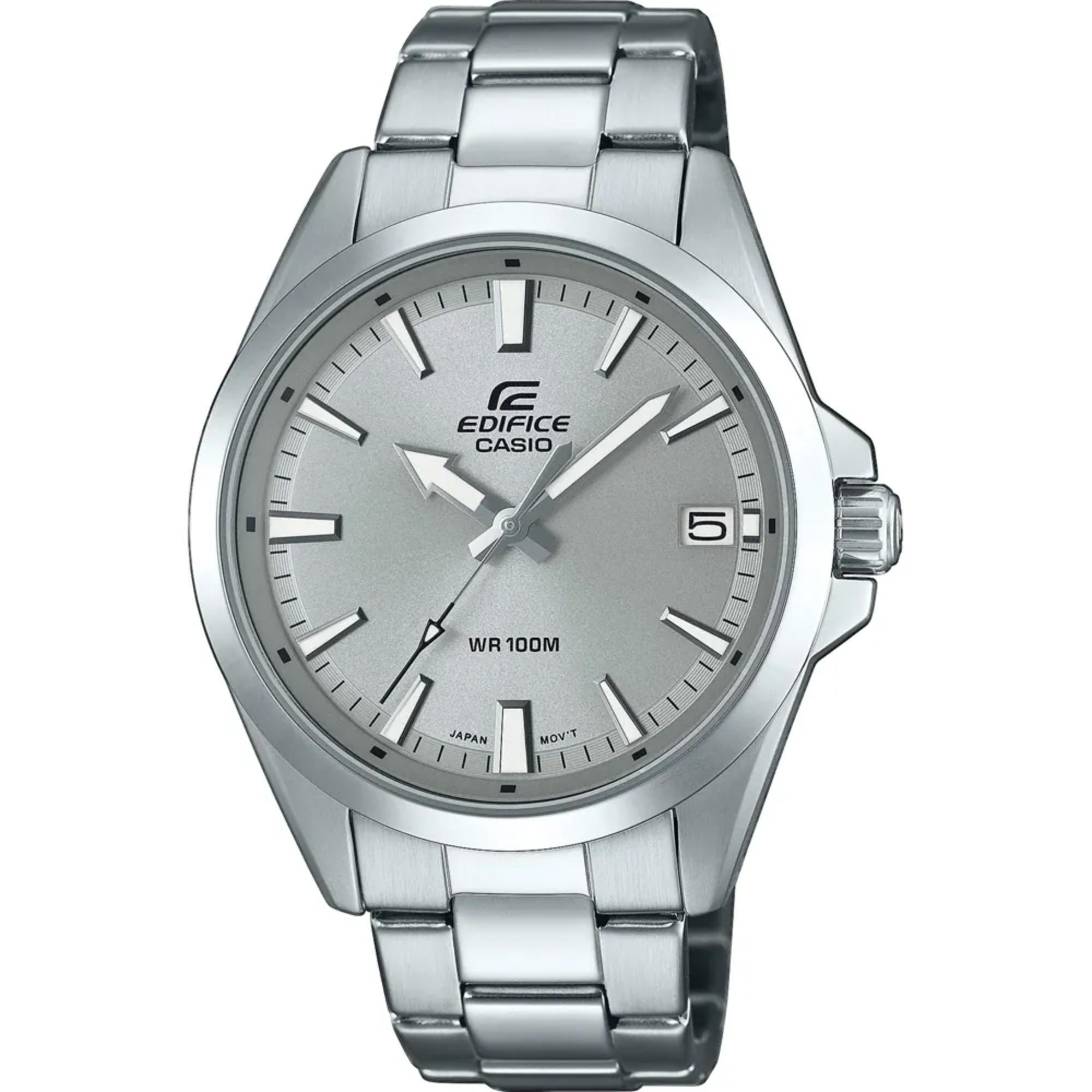 Casio Edifice Classic 40mm Stainless Steel Watch with Black Dial EFV-100D-8AVUEF