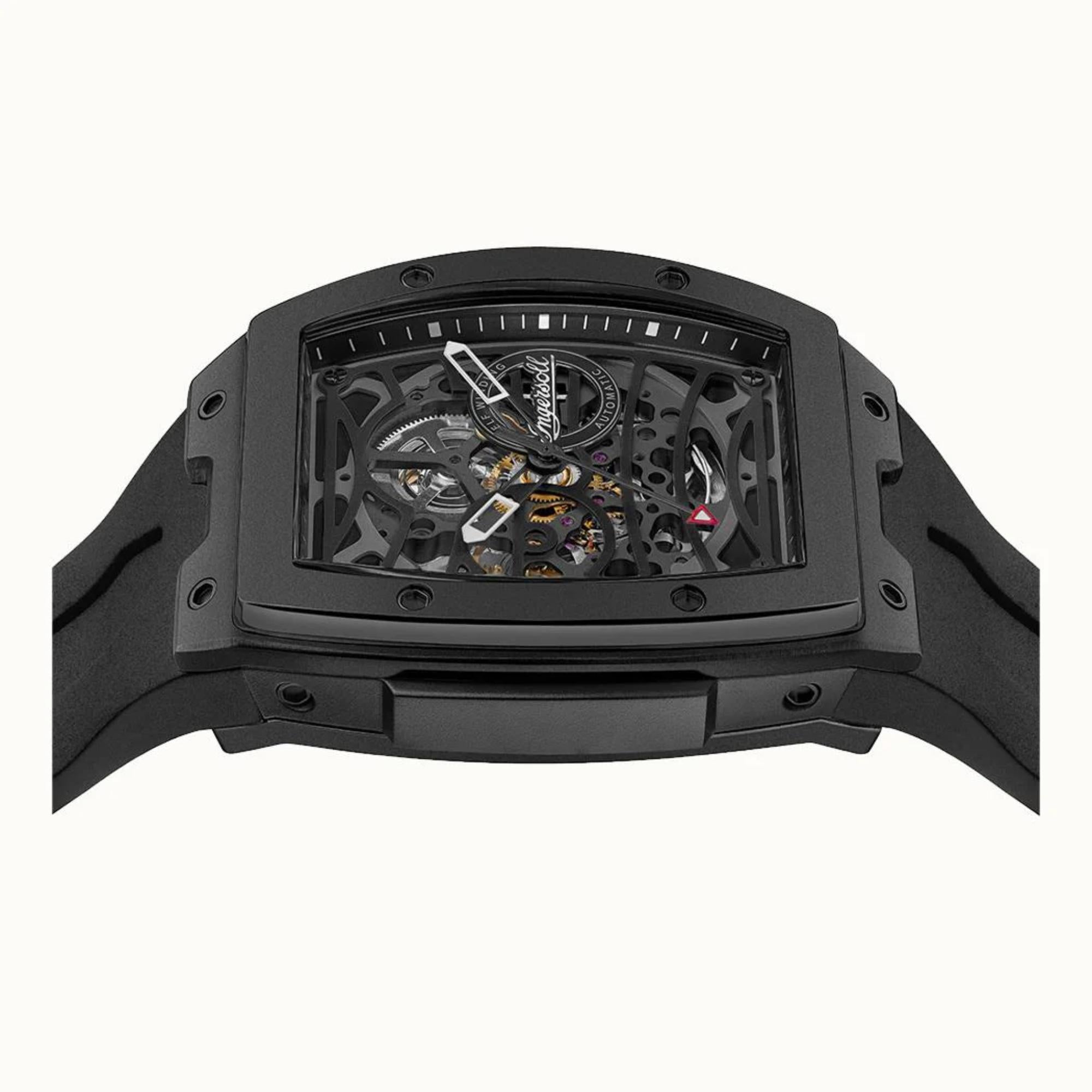 Ingersoll 1892 The Rim Automatic Black Leather Strap Black Dial Men’s Watch I16201