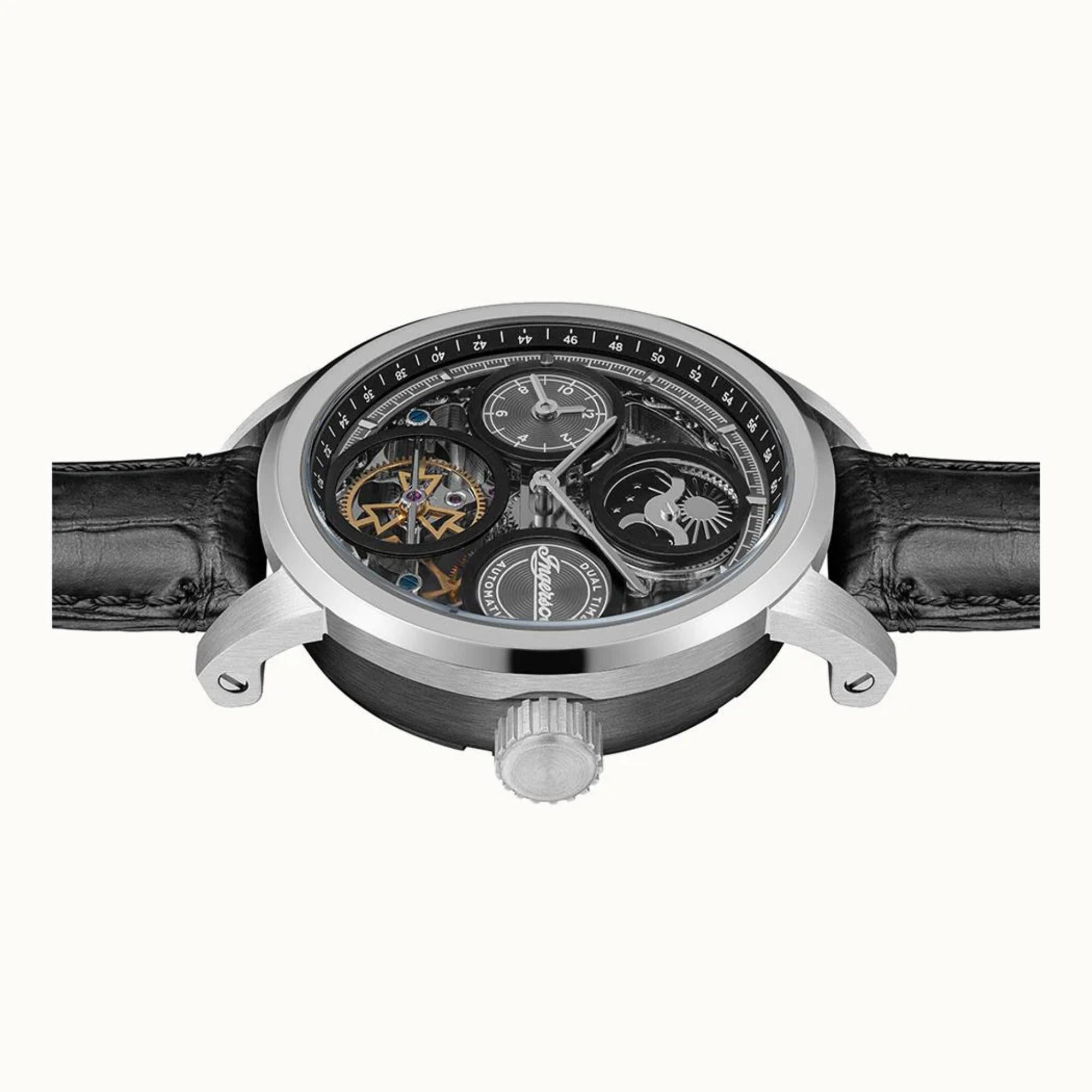 Ingersoll 1892 The Arc Automatic Men’s Watch Black Leather Strap 1I1600
