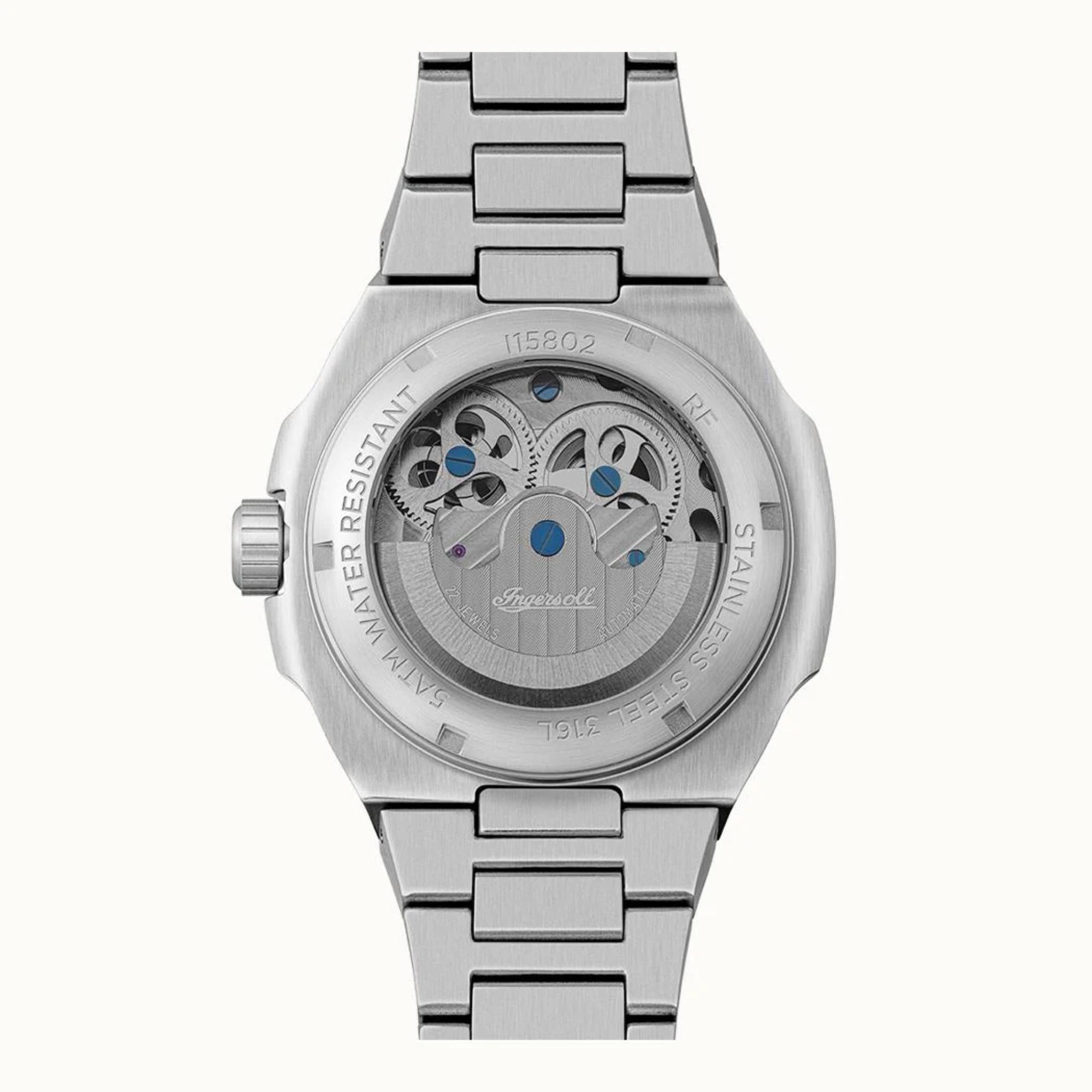 Ingersoll 1892 The Spirit Automatic Silver Dial Men’s Watch Black Leather Strap I15802
