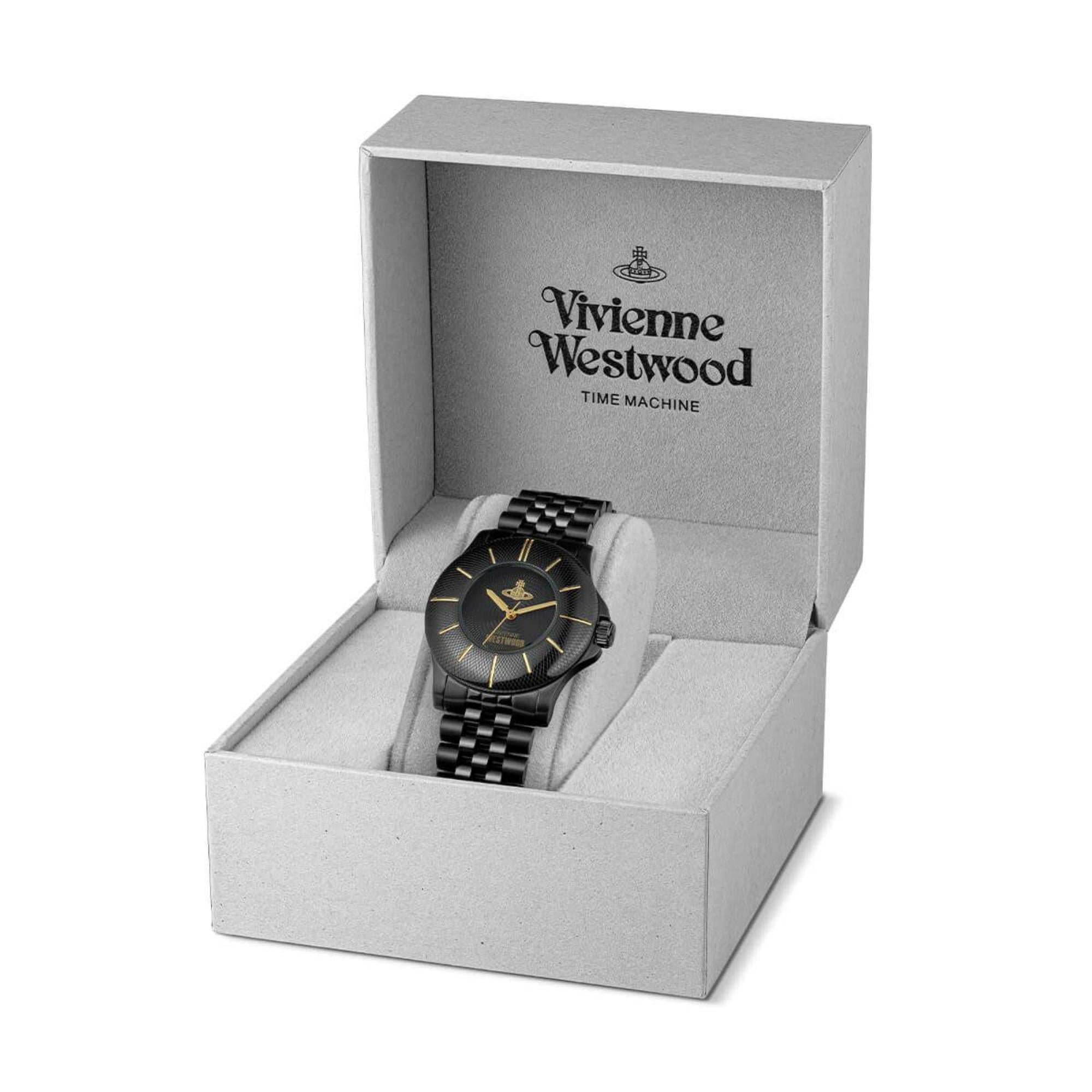 Vivienne Westwood Walbrook Black Dial Steel Strap Women's Watch VV309BKBK