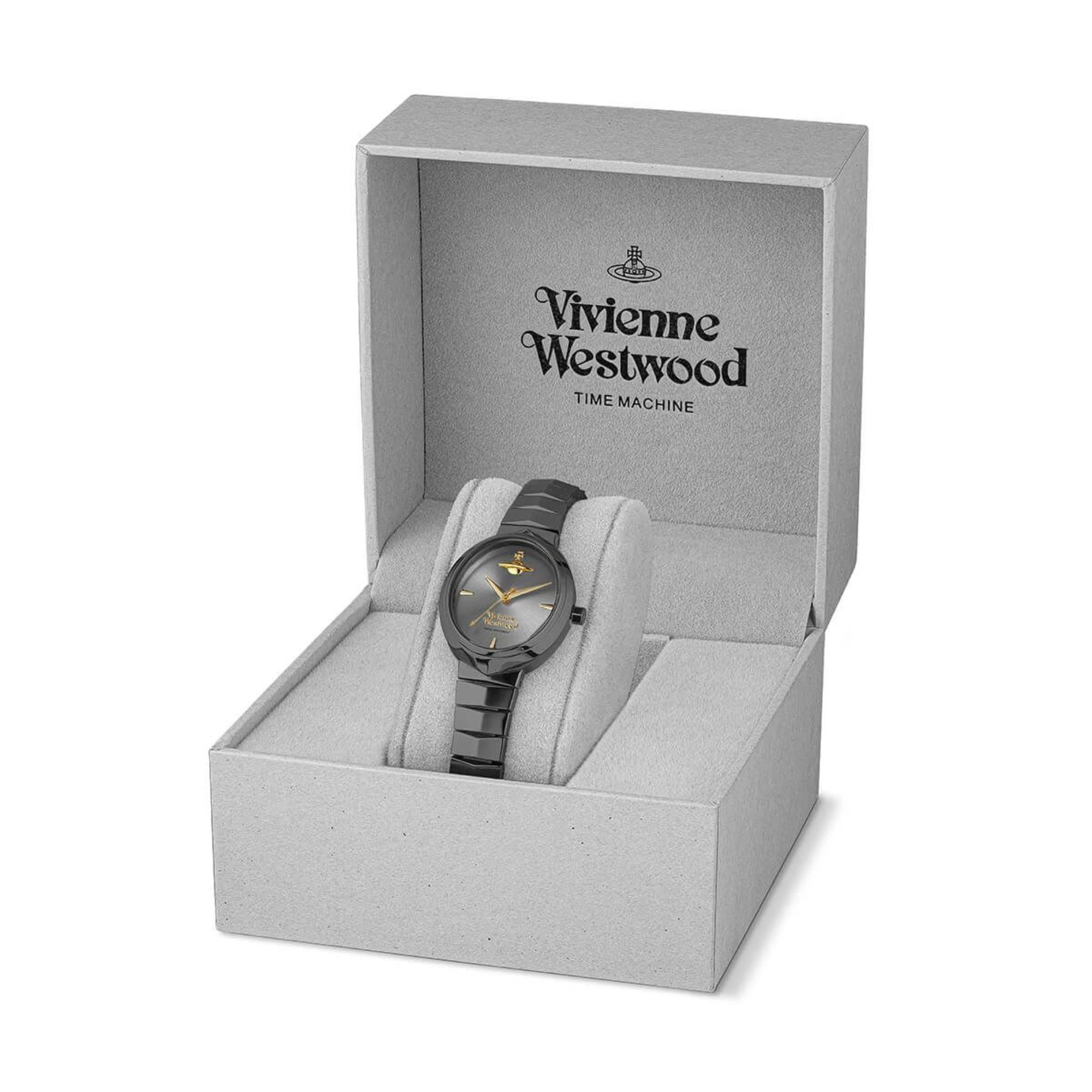 Vivienne Westwood Armour Grey Dial Gunmetal Bracelet Ladies Watch VV314GYGY