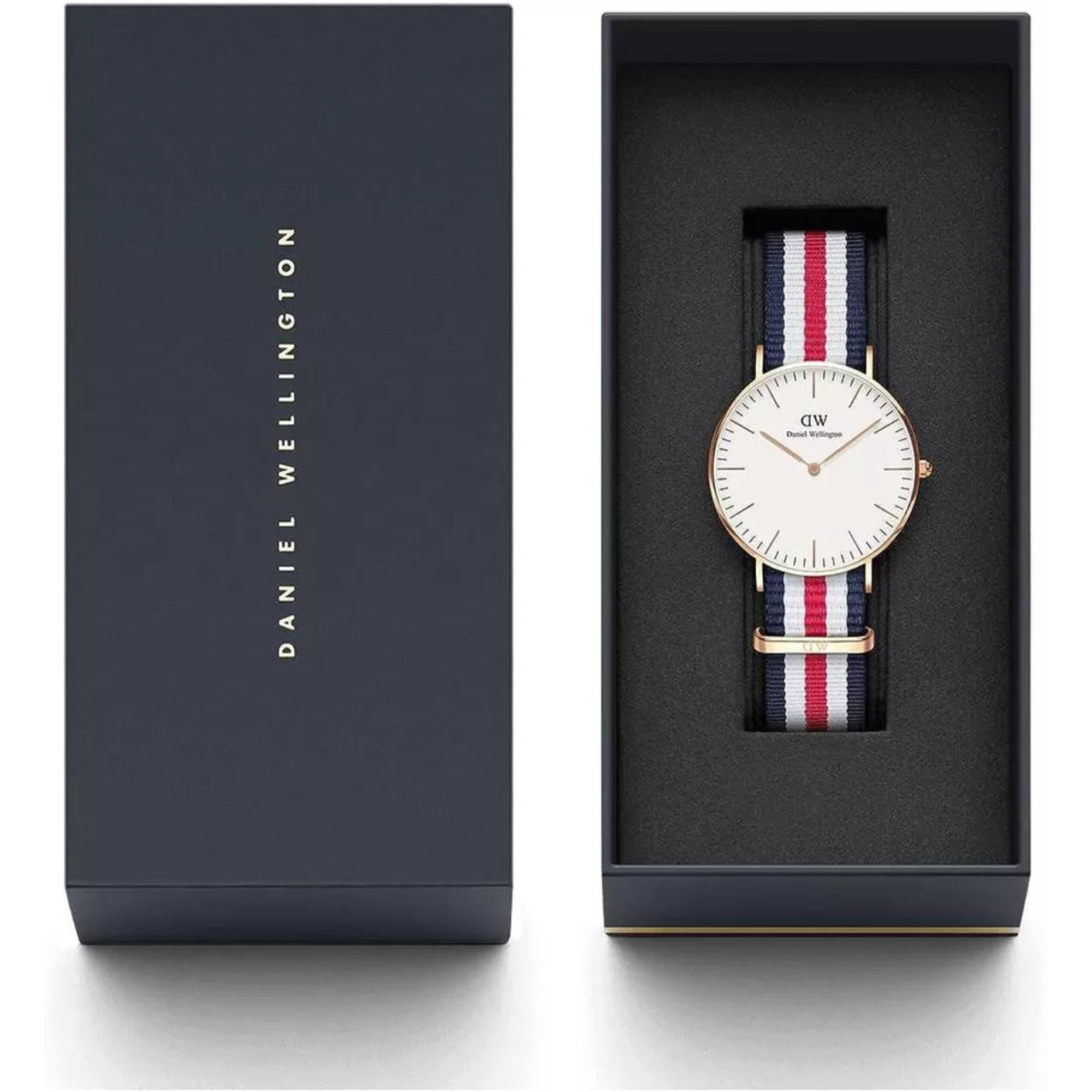 Daniel Wellington Classic Canterbury with Nylon Strap White Dial Men’s Watch (0502DW) DW00100030