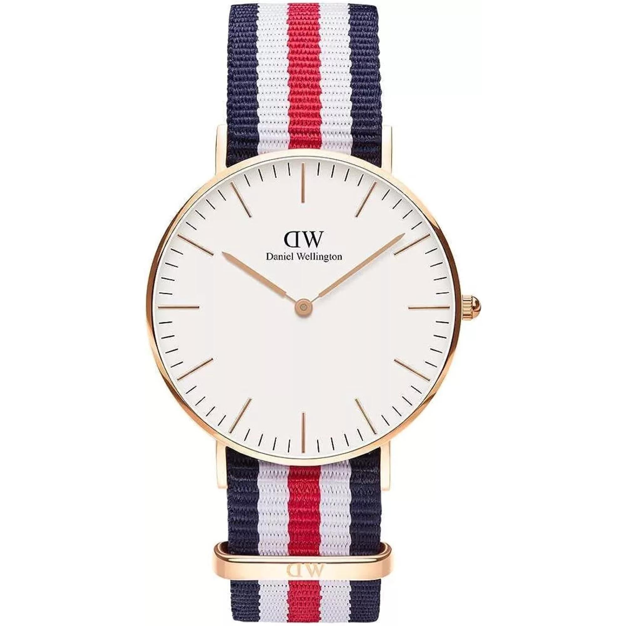 Daniel Wellington Classic Canterbury with Nylon Strap White Dial Men’s Watch (0502DW) DW00100030