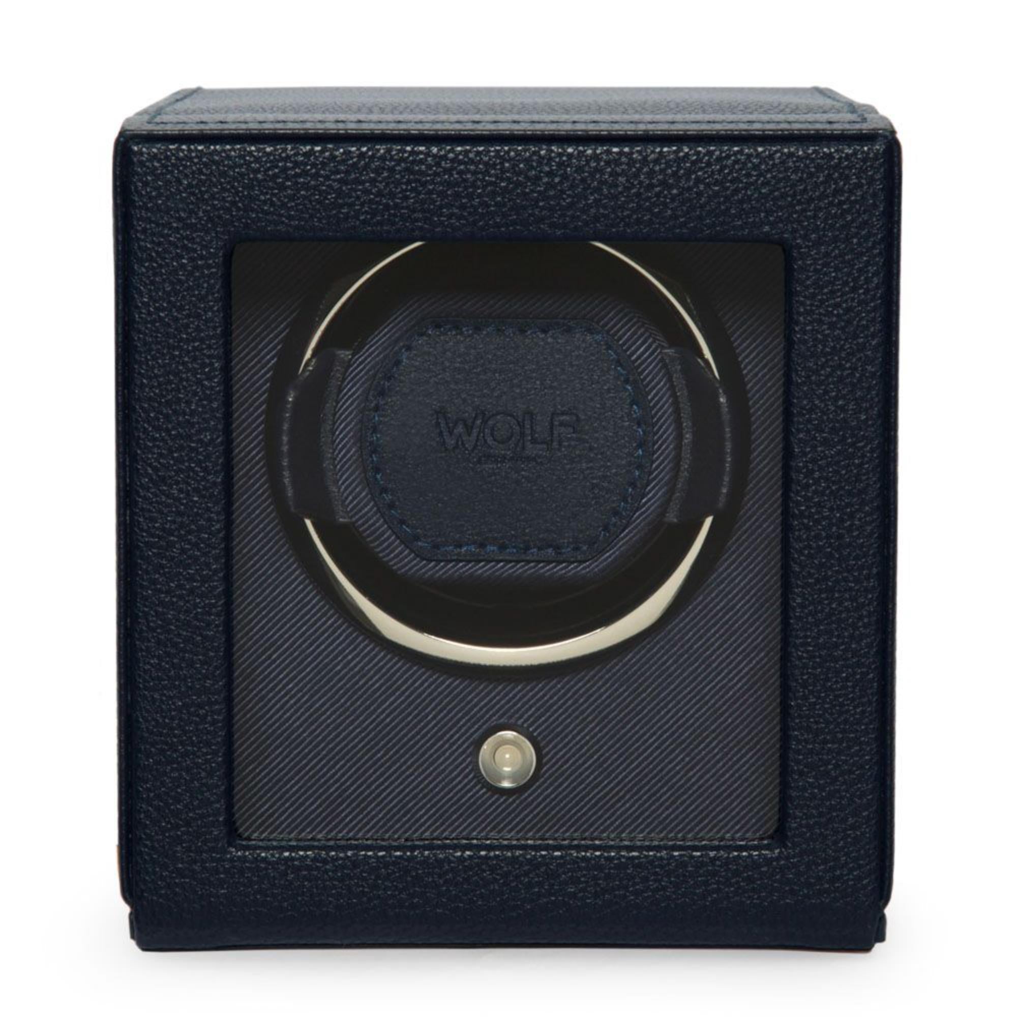 WOLF Cub Single Watch Winder Navy with Cover 461117