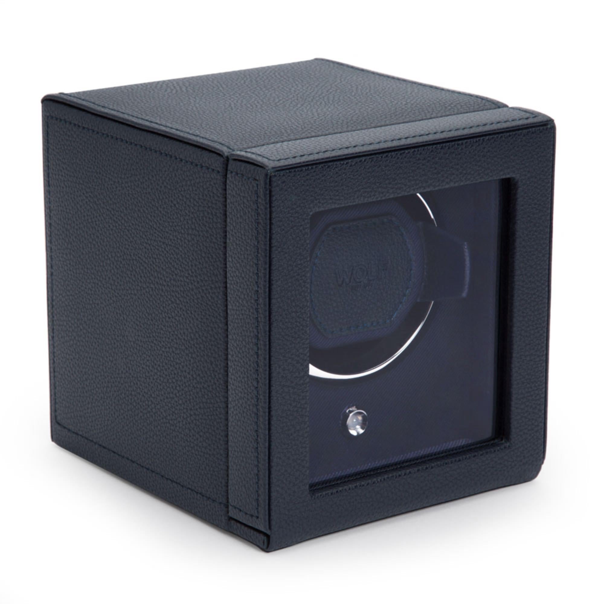WOLF Cub Single Watch Winder Navy with Cover 461117