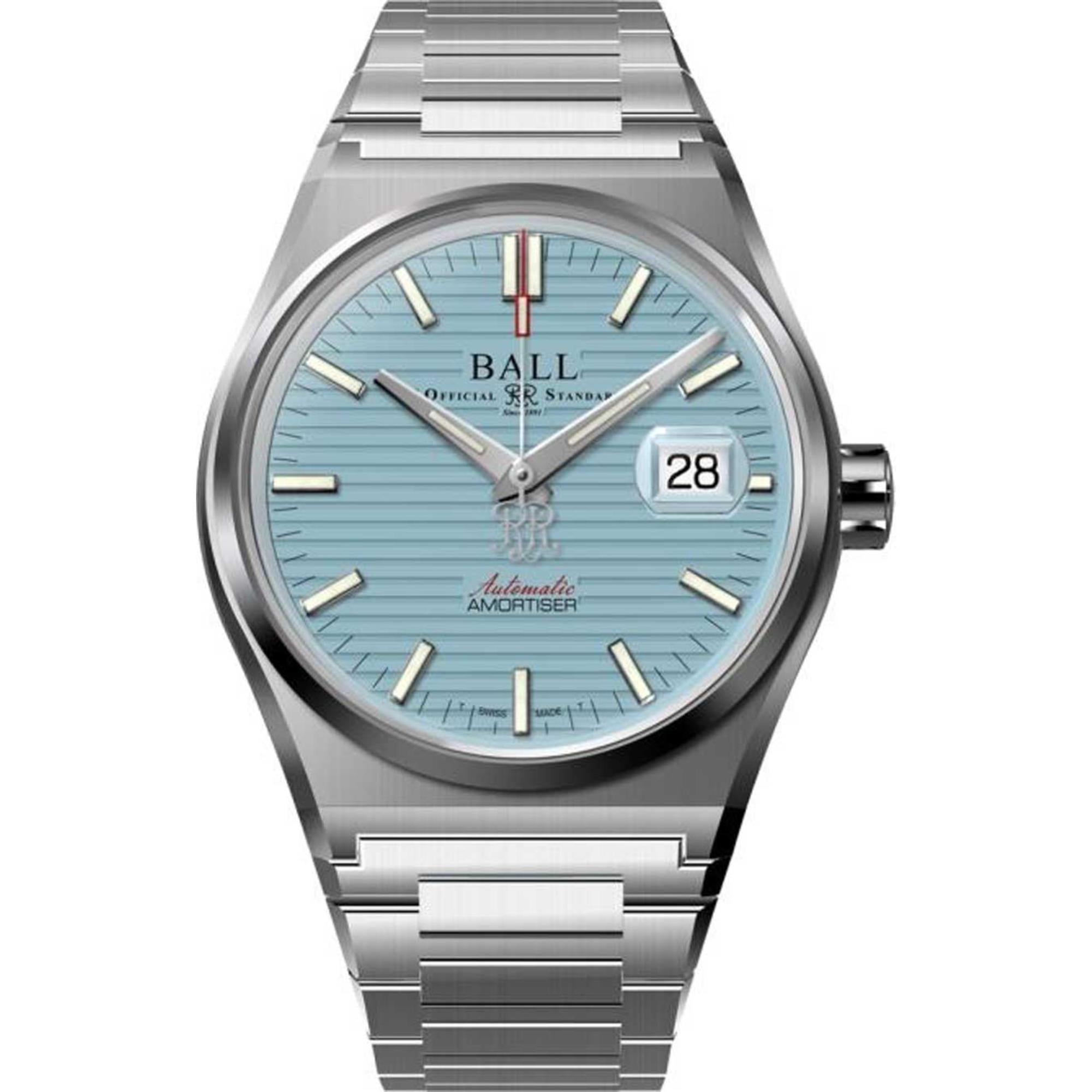 BALL Roadmaster Perseverer Ice Blue Dial Stainless Steel Men’s Watch NM9050C-S1-IBE