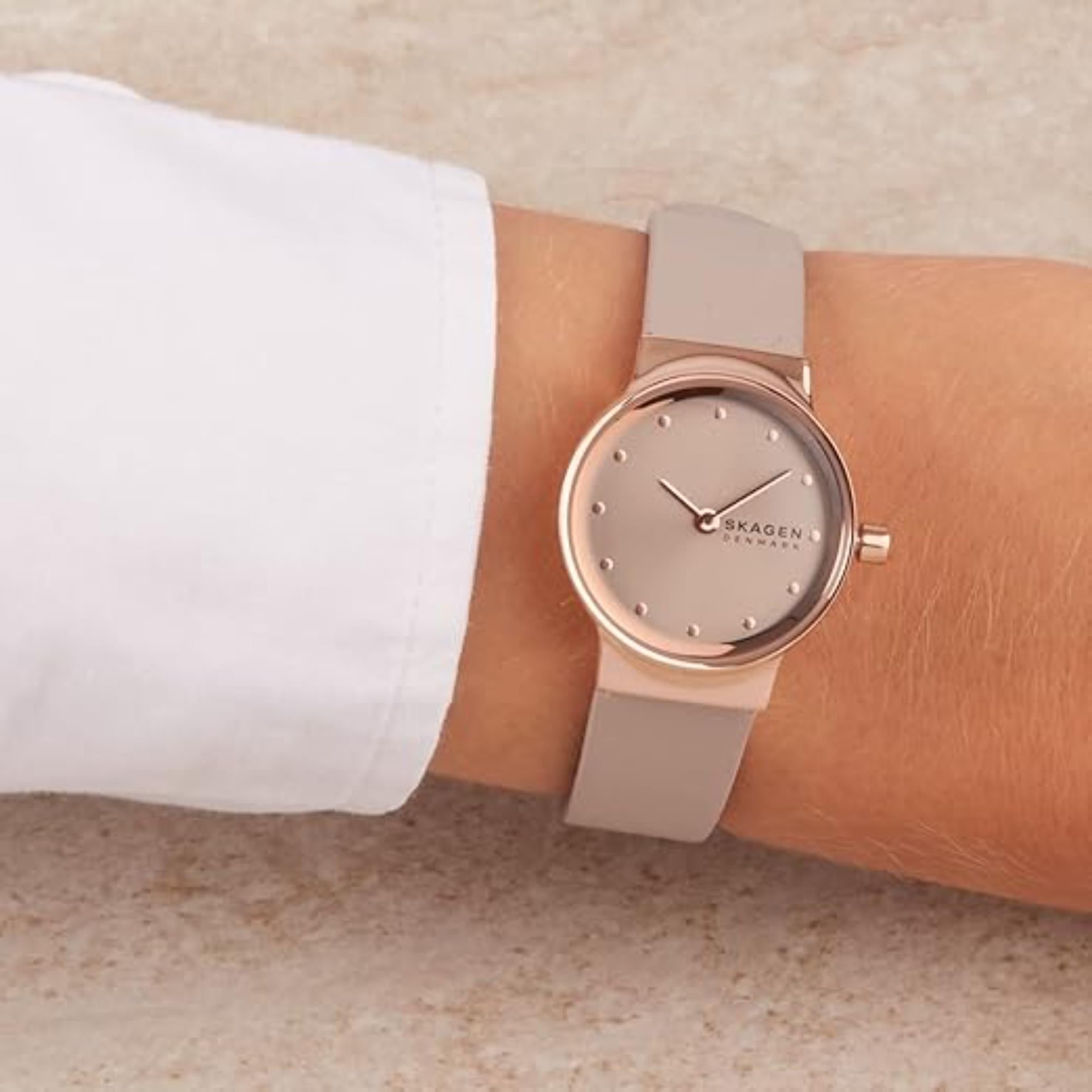 Skagen Freja Lille Greystone LiteHide™ Leather Greystone Dial Women’s Watch SKW3005