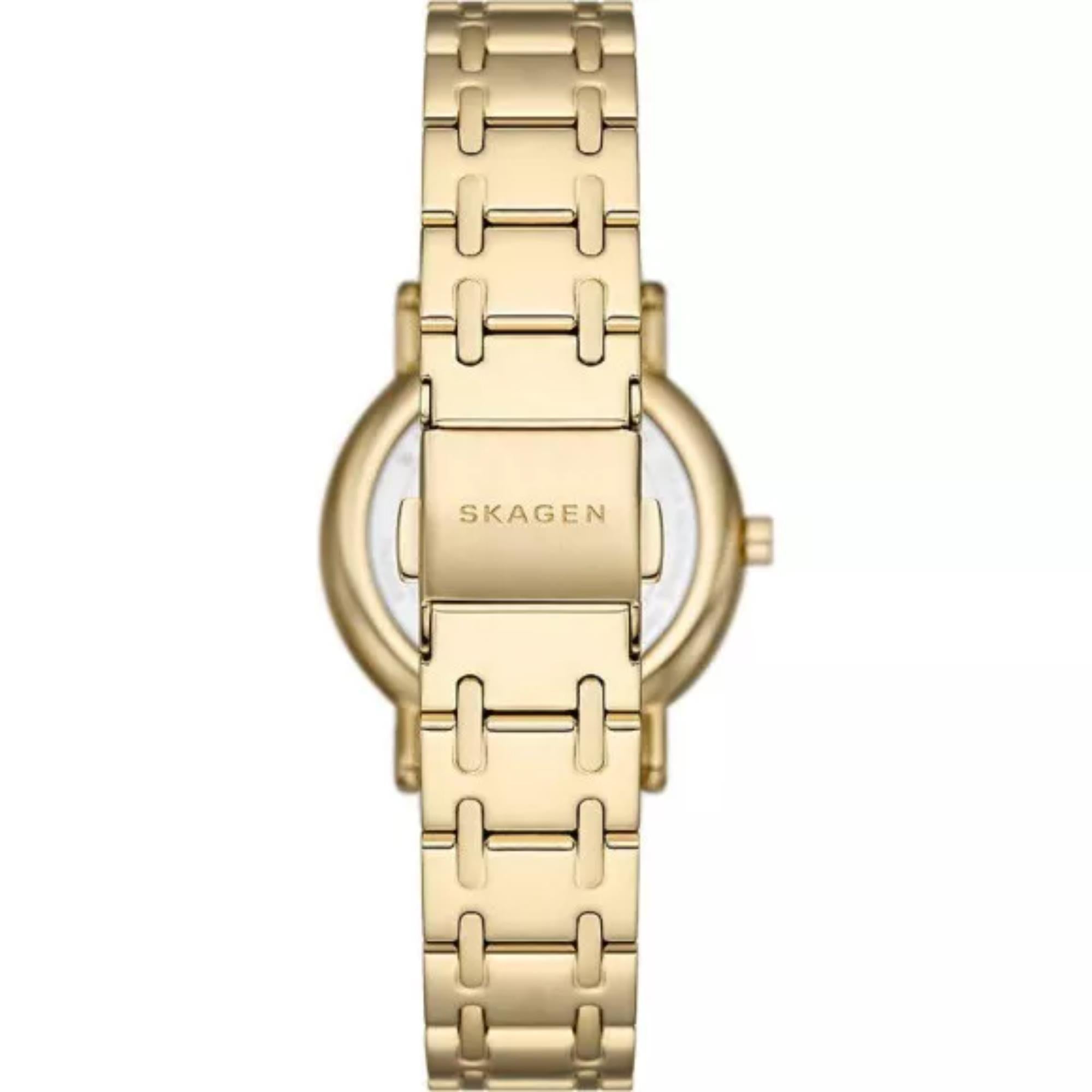 Skagen Signatur Lille Gold Stainless Steel Bracelet Gold Dial Women’s Watch SKW3124