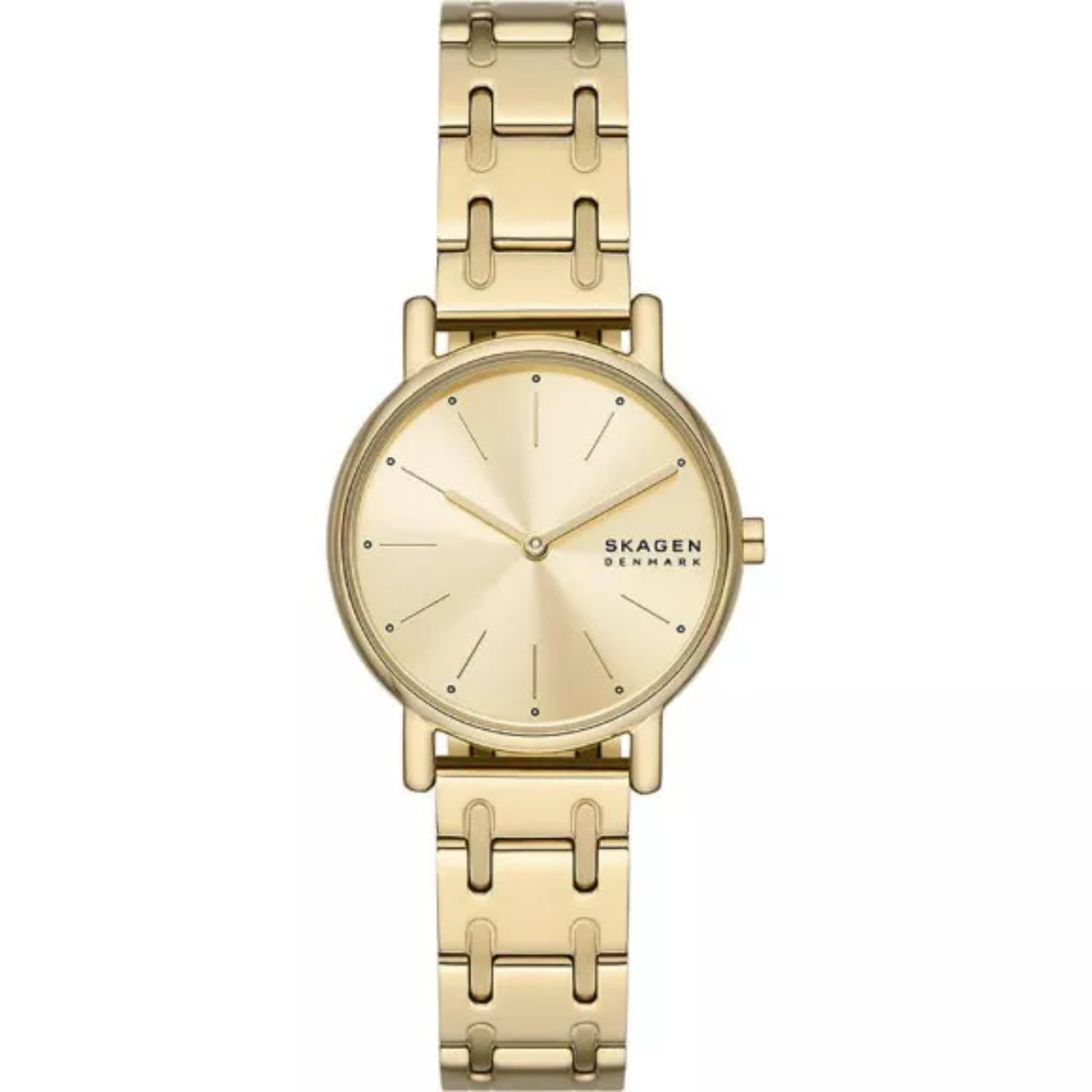 Skagen Signatur Lille Gold Stainless Steel Bracelet Gold Dial Women’s Watch SKW3124