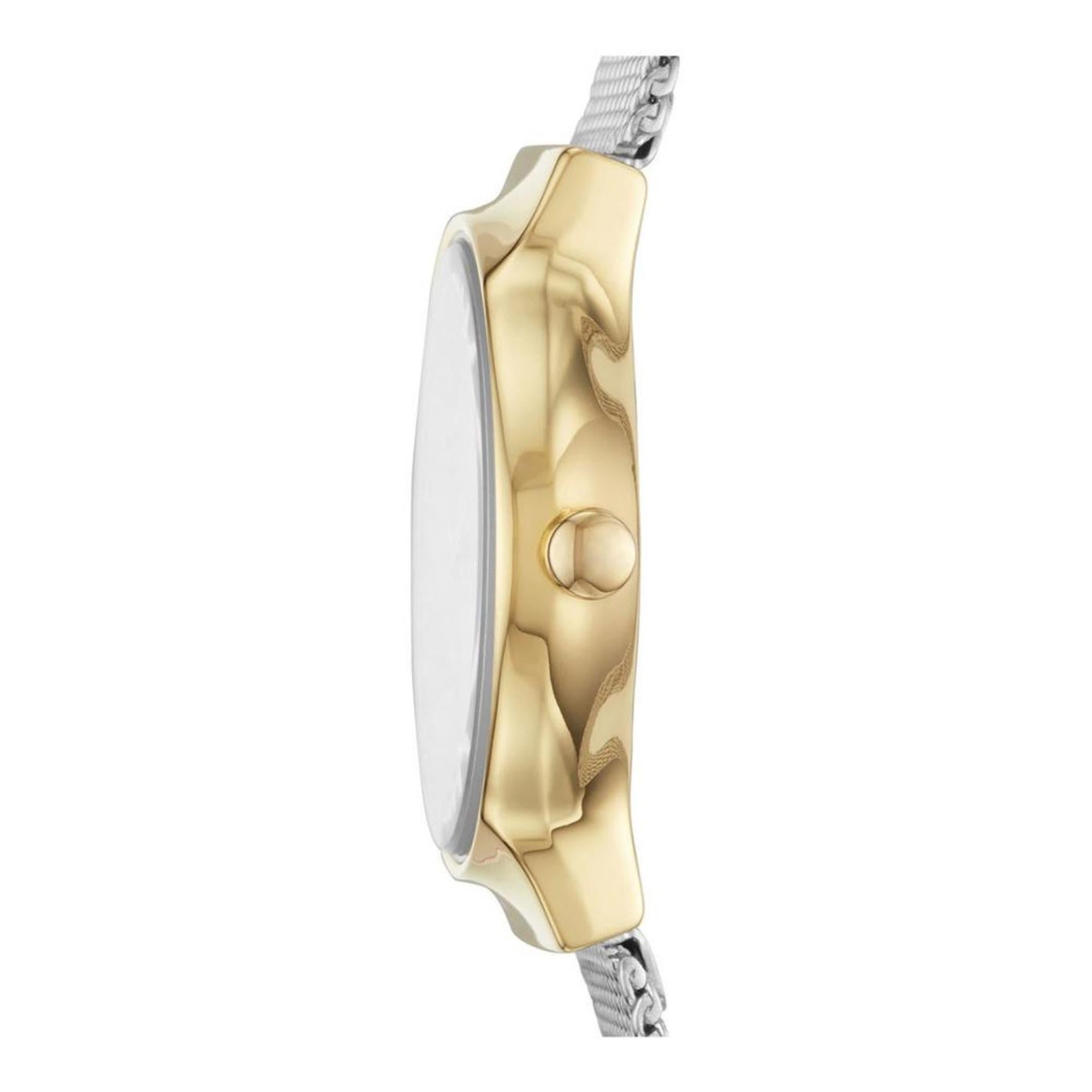 Skagen Freja Lille Two-Tone Steel Mesh White Silver Dial Women’s Watch SKW2666