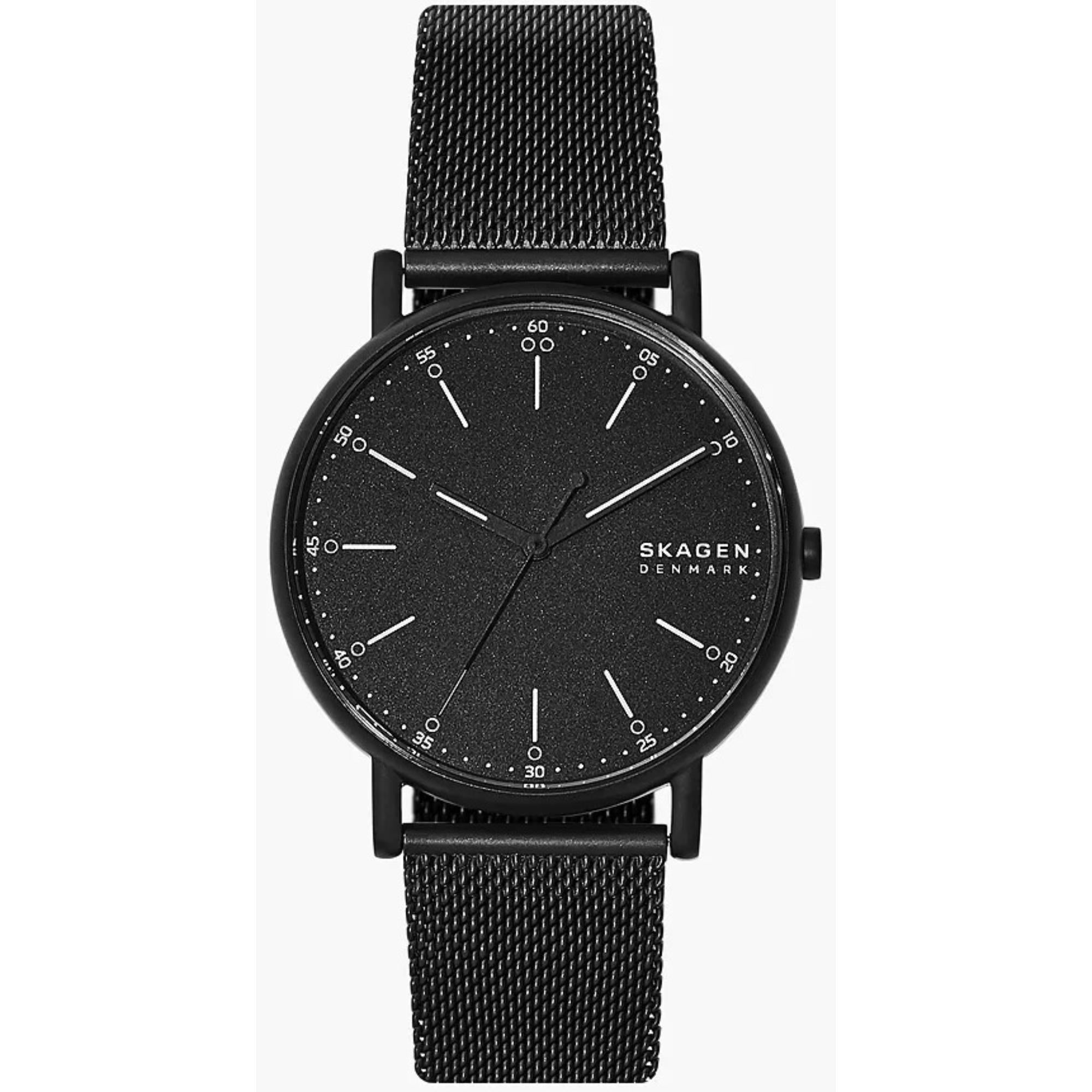 Skagen Signatur Midnight Steel Mesh Strap Midnight Dial Men’s Watch SKW6579