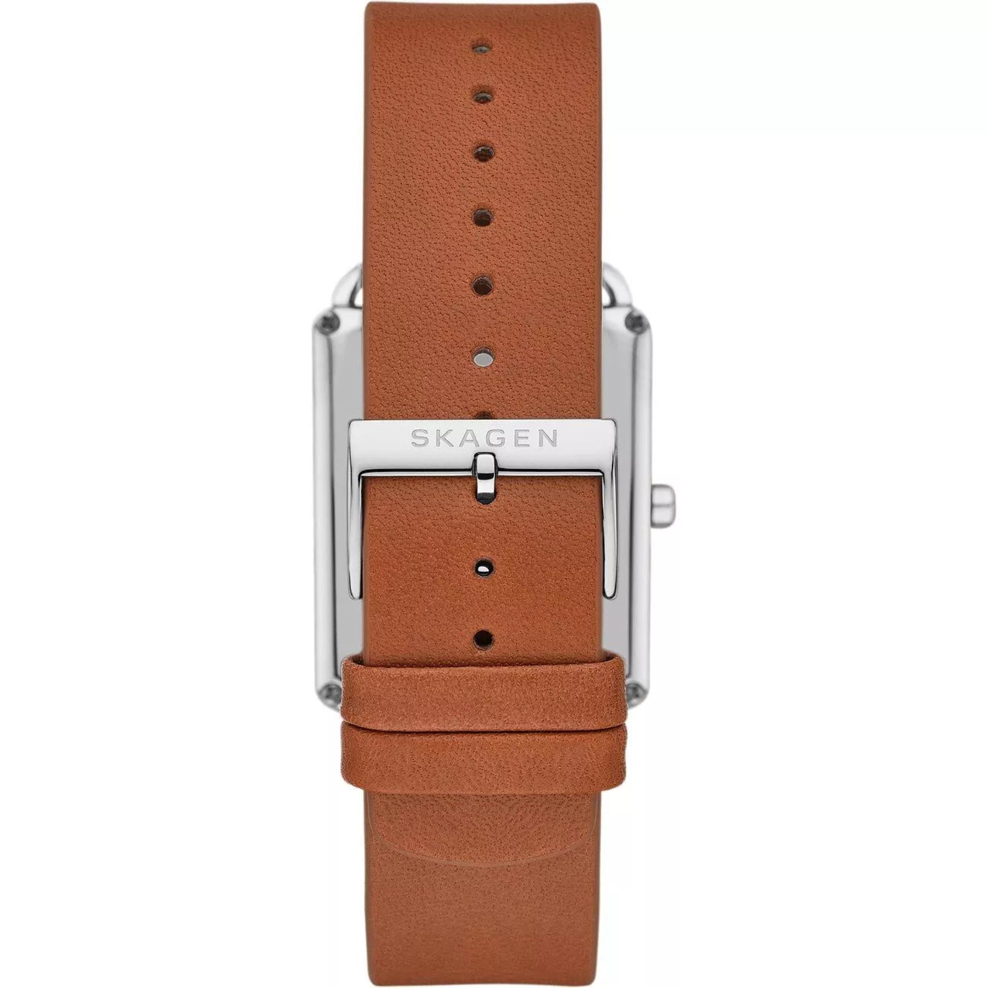 Skagen Hagen Brown Leather Strap Green Dial Men’s Watch SKW6931